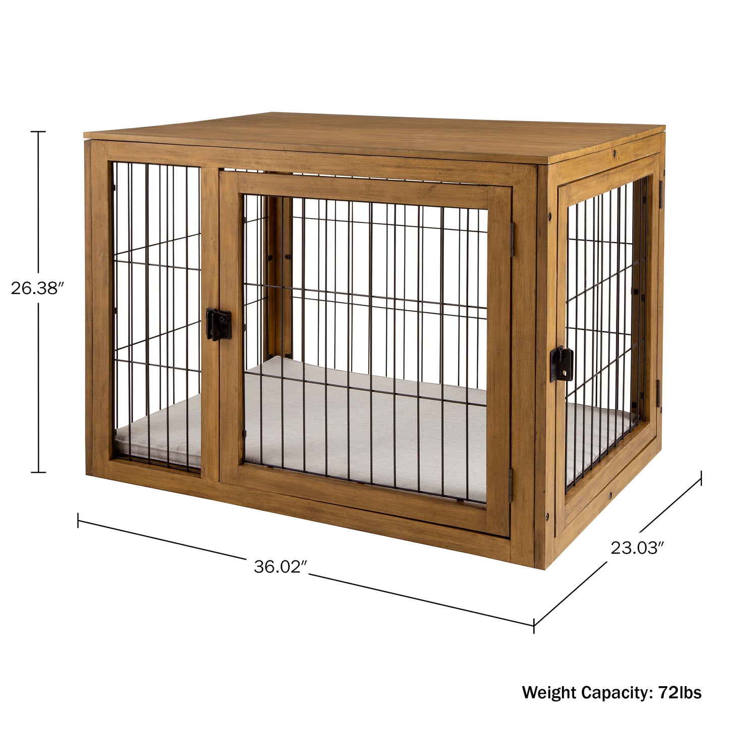 Furniture-Style Dog Crate, Natural