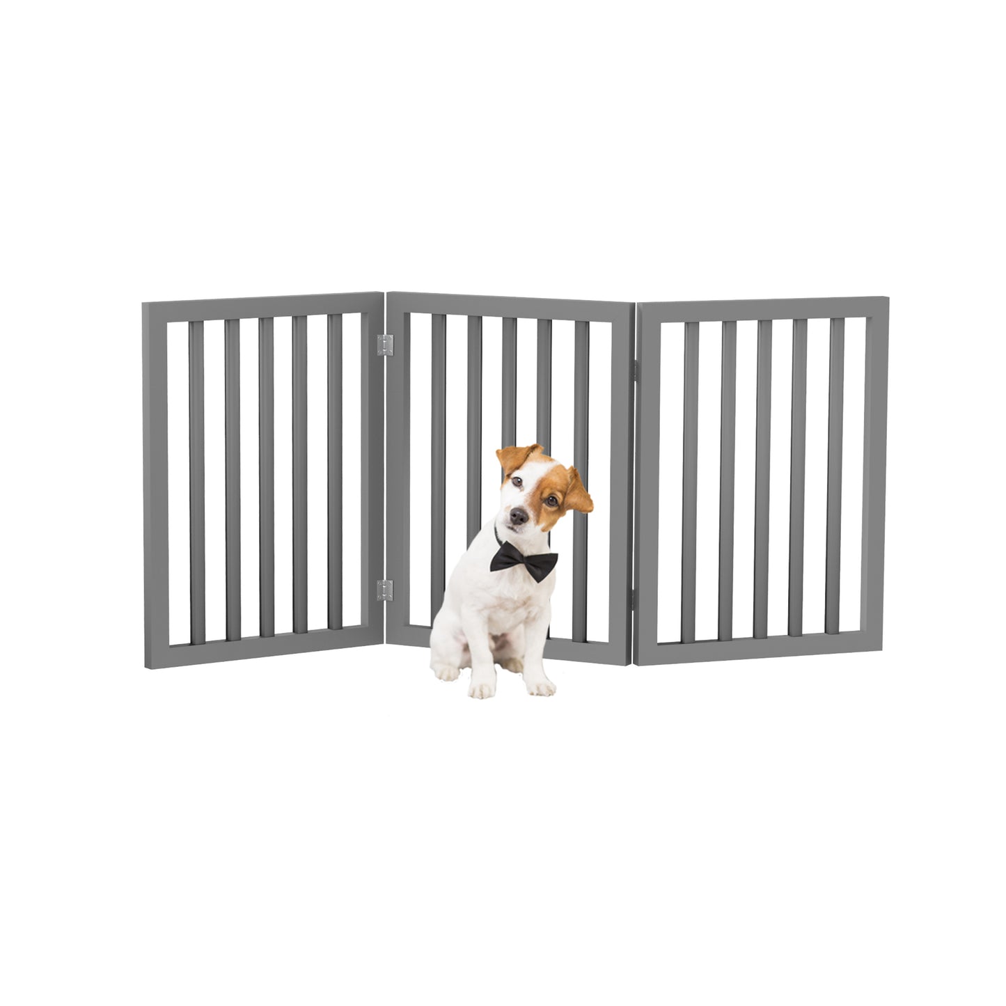 PETMAKER 3-Panel Indoor Foldable Pet Gate, Gray