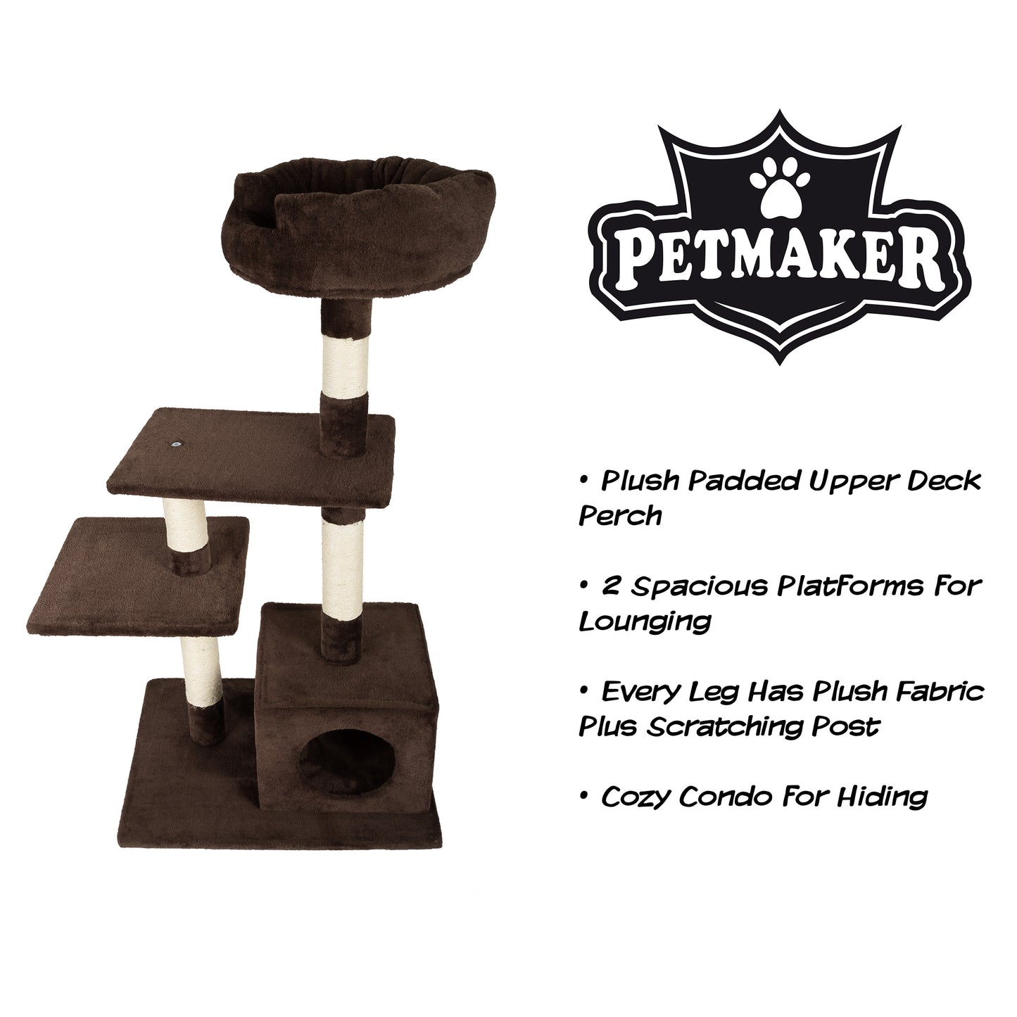 4-Tier Cat Tree with Penthouse Condo