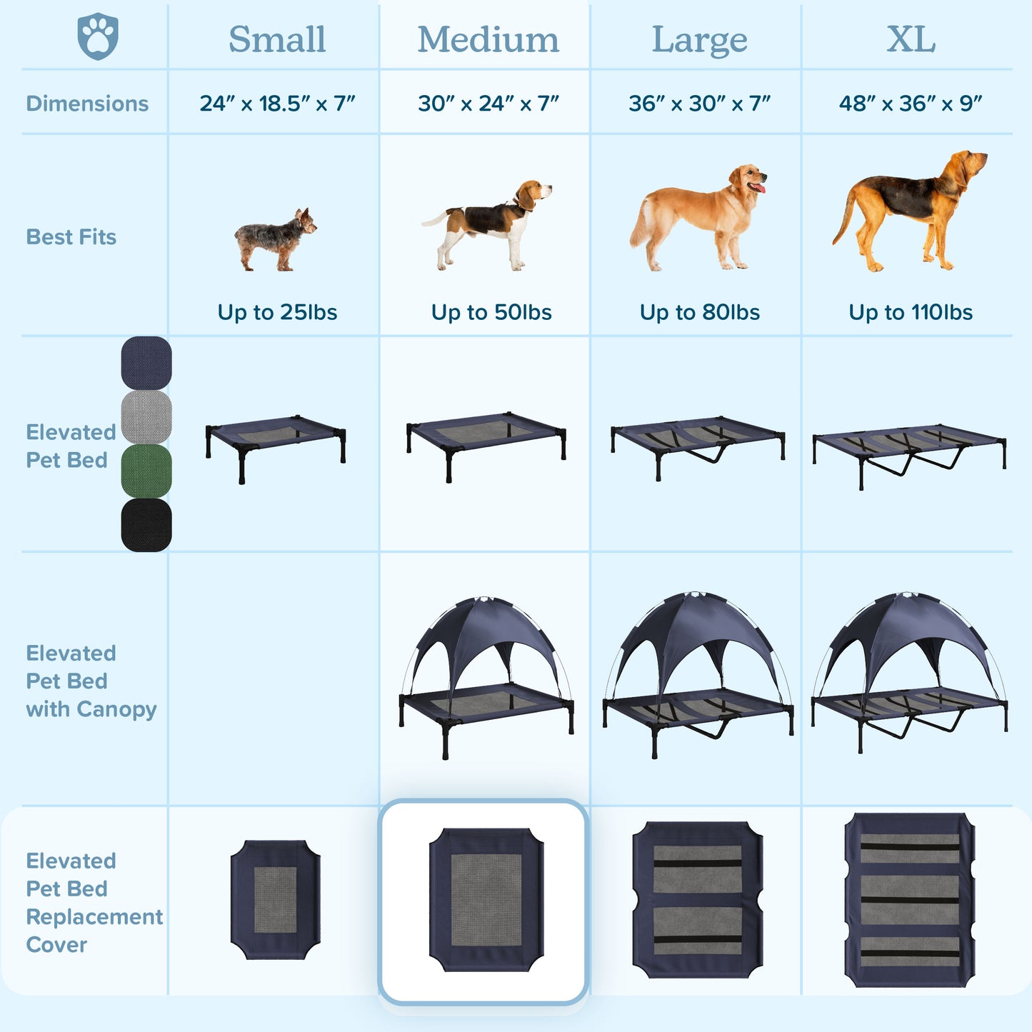 Elevated Dog Bed cover