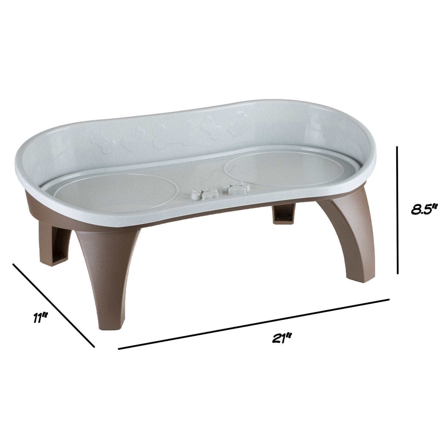 PETMAKER 8.5-Inch-Tall Dog Bowl Stand, Brown
