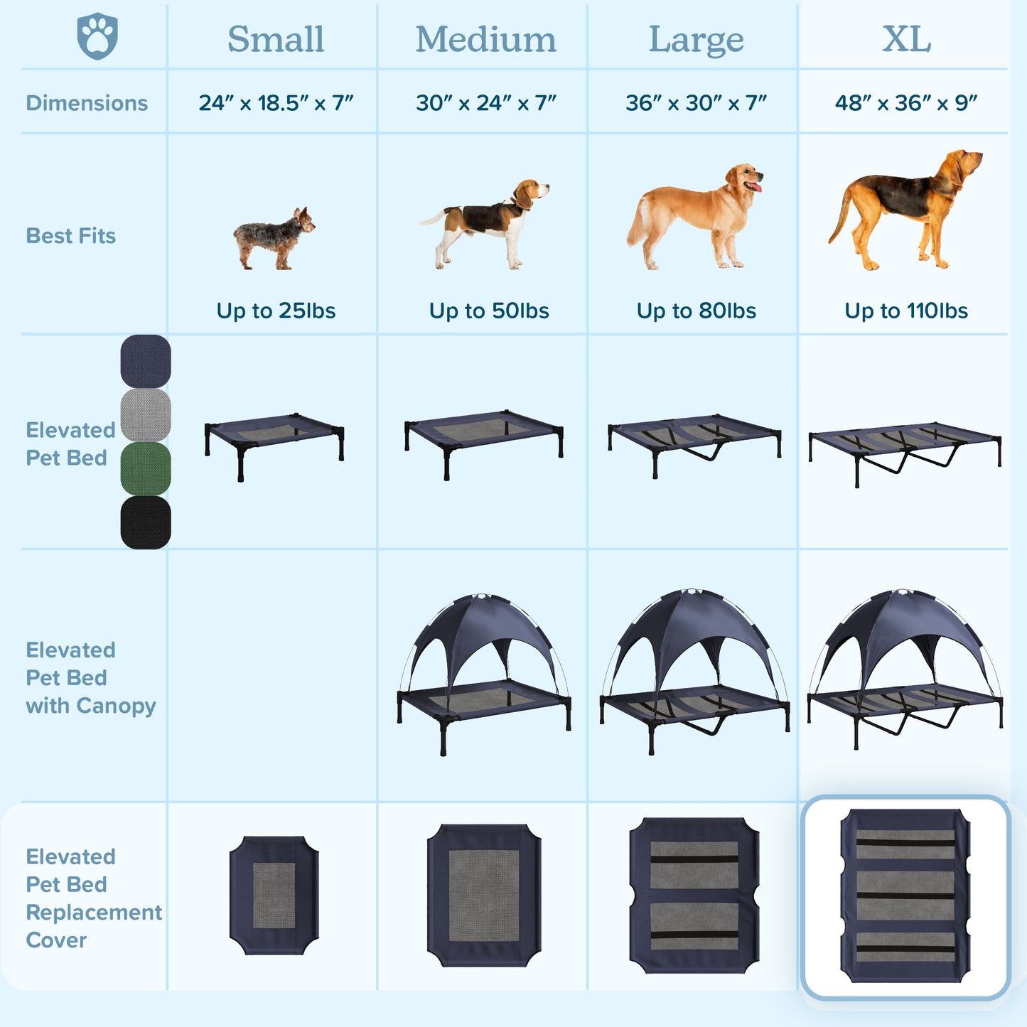 Elevated Dog Bed cover