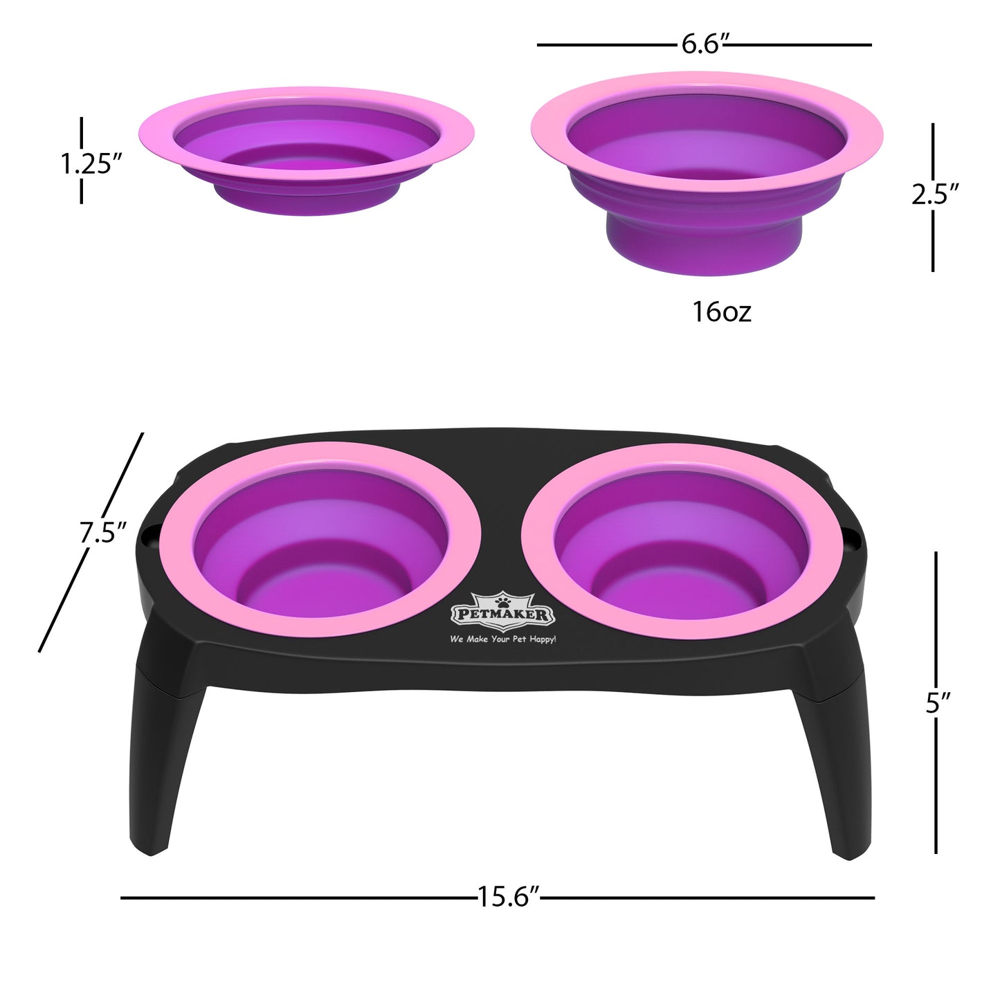 Raised Cat and Dog Food Bowl Stand
