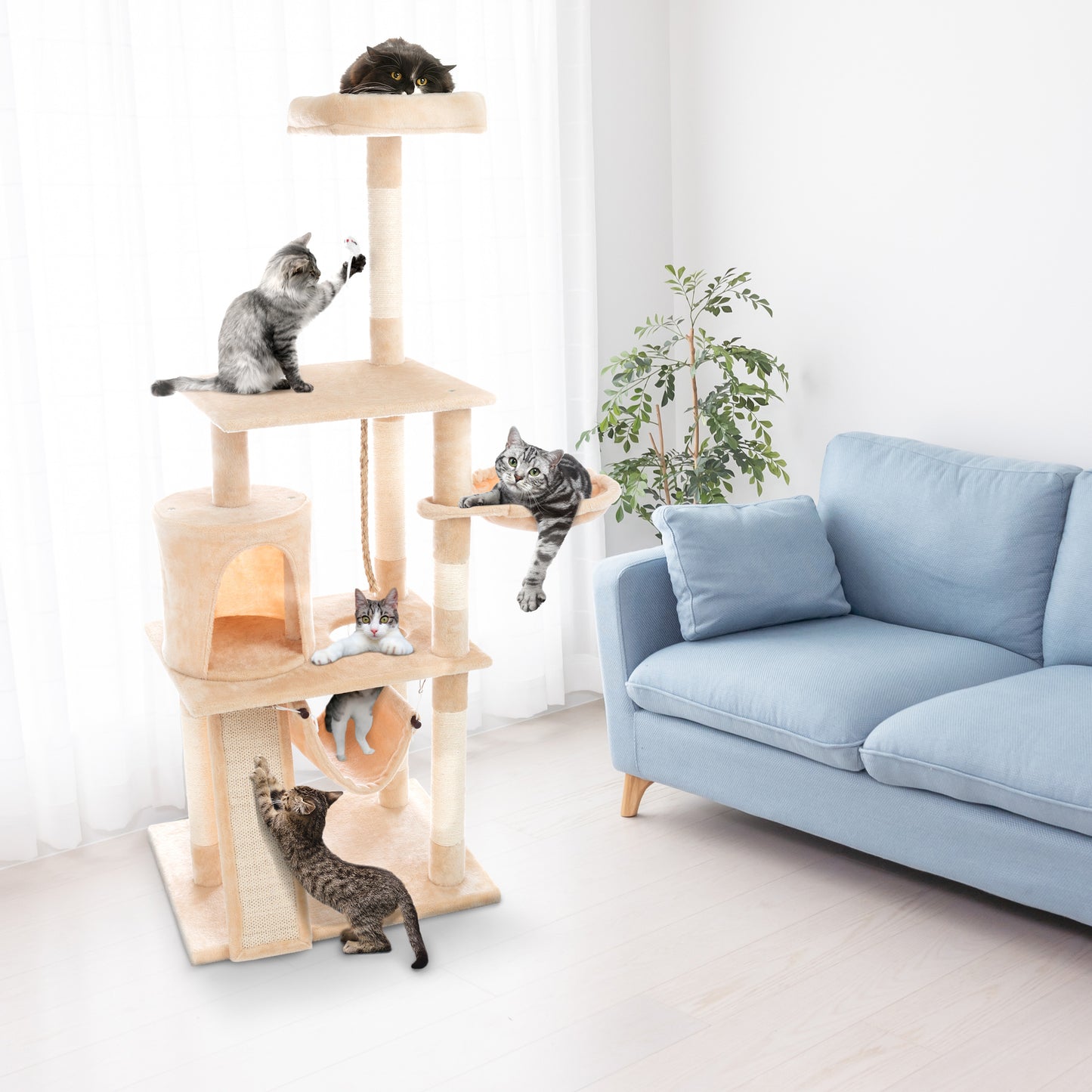 4-Tier Cat Tower for Indoor Cats