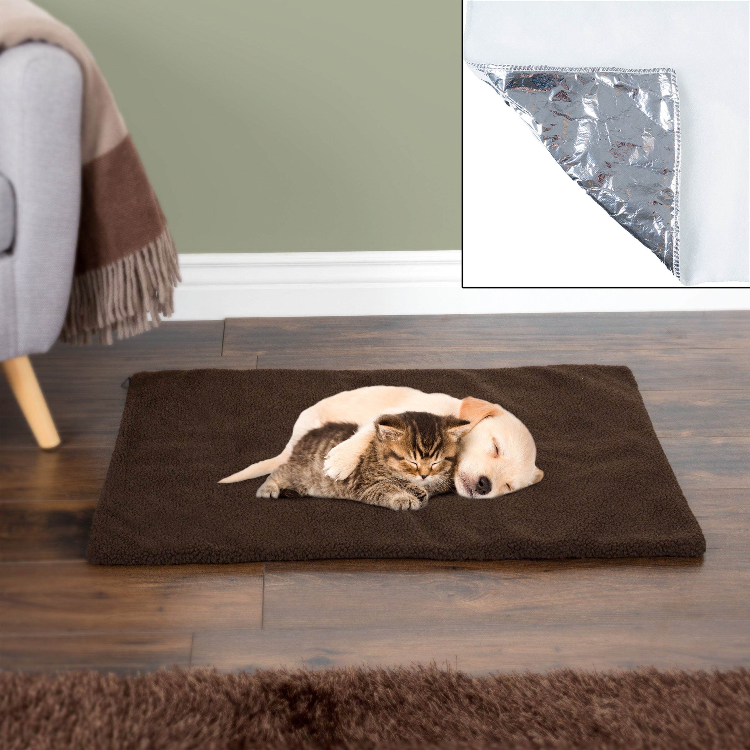 thumbnail image 2 of NAMOTEK Self-Warming Cat & Dog Mat - Thermal Pet Pad 75x50 Cm, Washable, No Electricity Needed 2 of 13