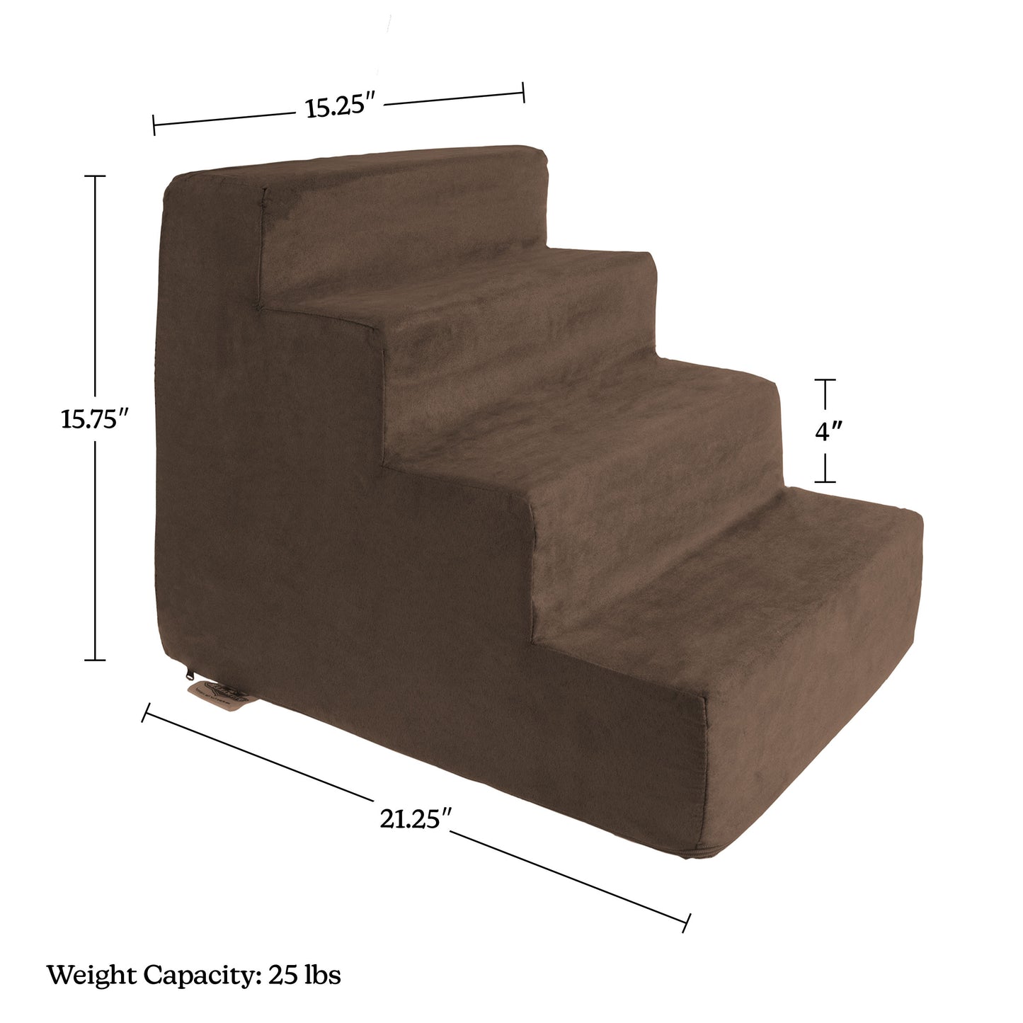 PETMAKER Foam Dog Stairs for Small Pets, Brown