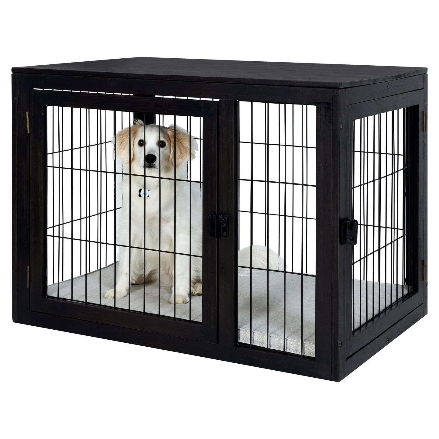 Furniture-Style Dog Crate, Black
