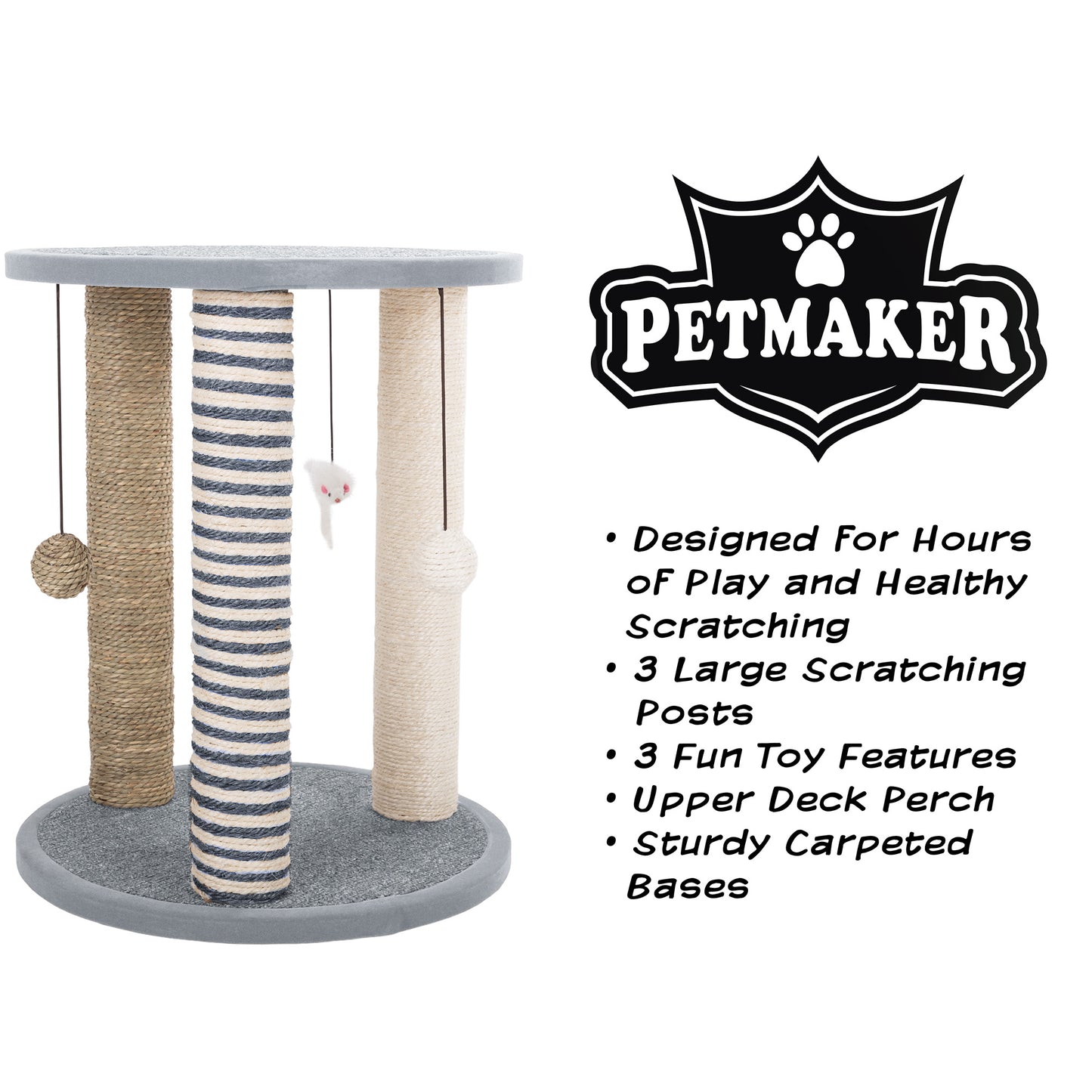 3-Post Cat Scratching Tower