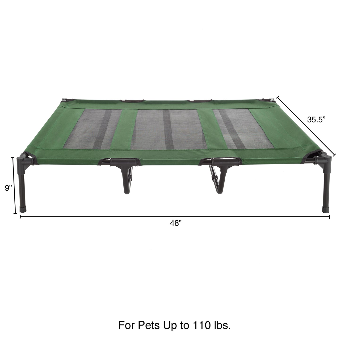 PETMAKER 48x35.5 Elevated Dog Bed, Green