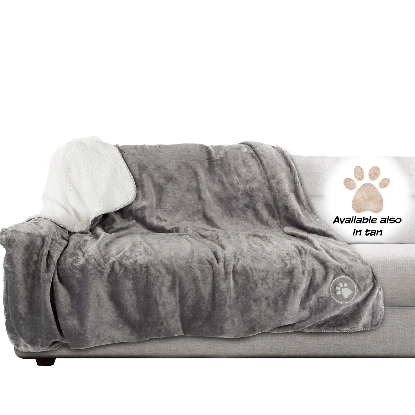 PETMAKER 60x70-Inch Waterproof Dog Blanket, Gray