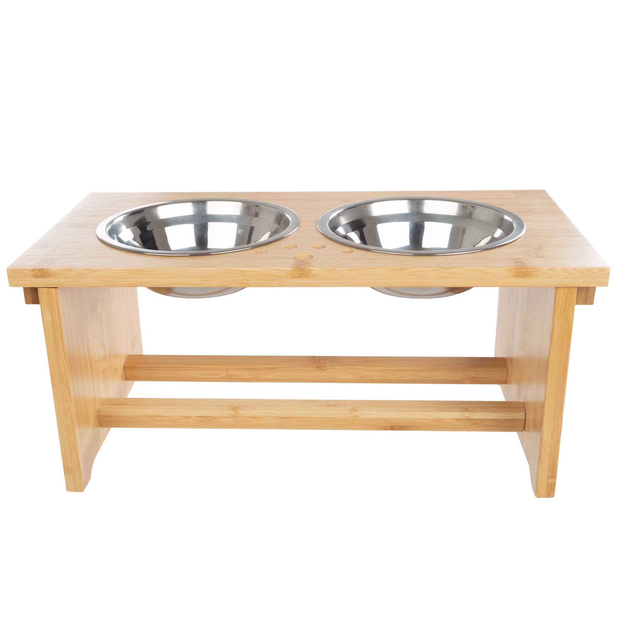 Elevated Bamboo Dog Bowl with Stand