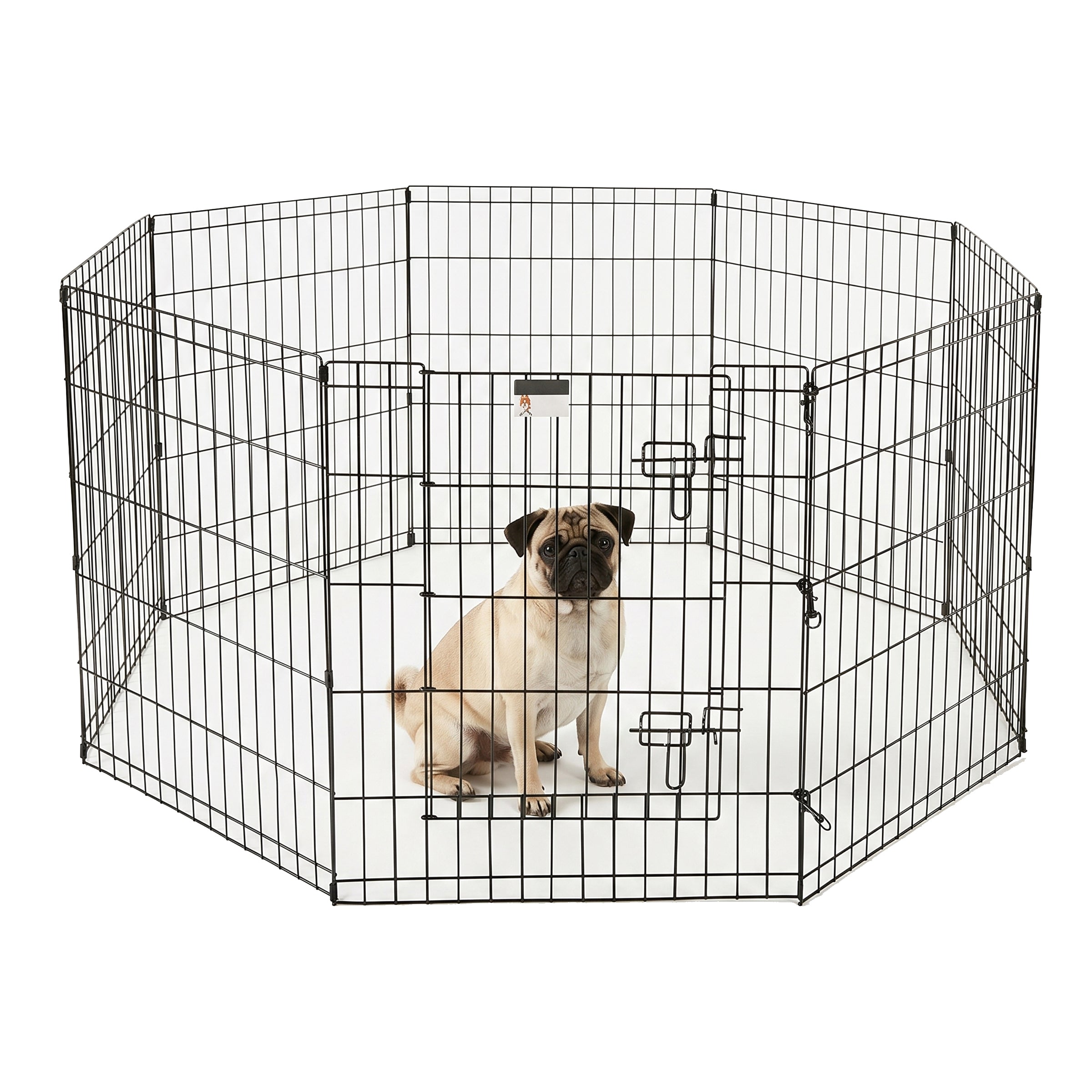 Dog Playpen – Foldable Metal Puppy Exercise Pen with 8 Durable 24