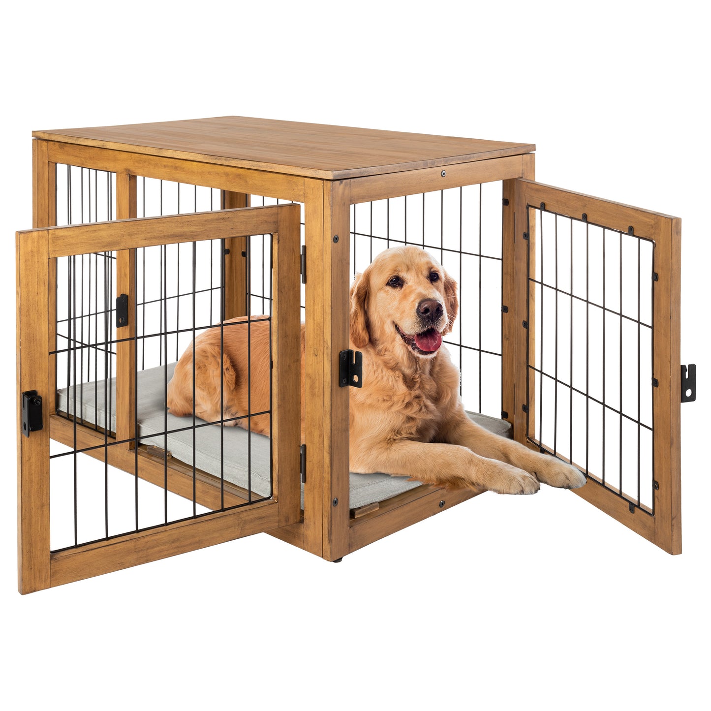 Furniture-Style Dog Crate, Natural