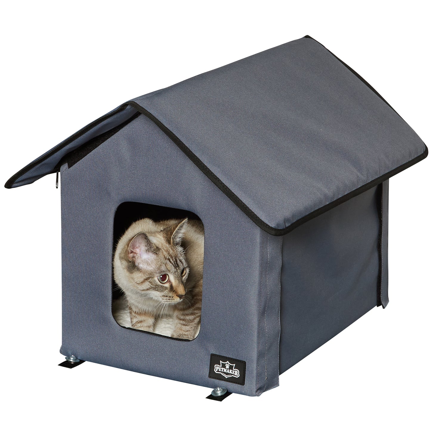 Heated Cat House with Sherpa Pad