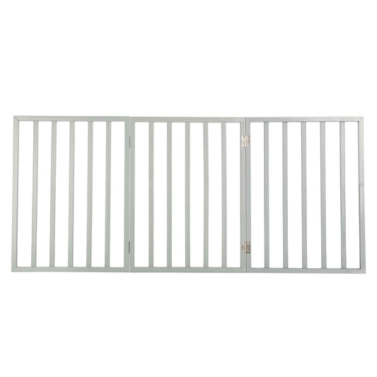 PETMAKER 3-Panel Indoor Foldable Pet Gate, Gray
