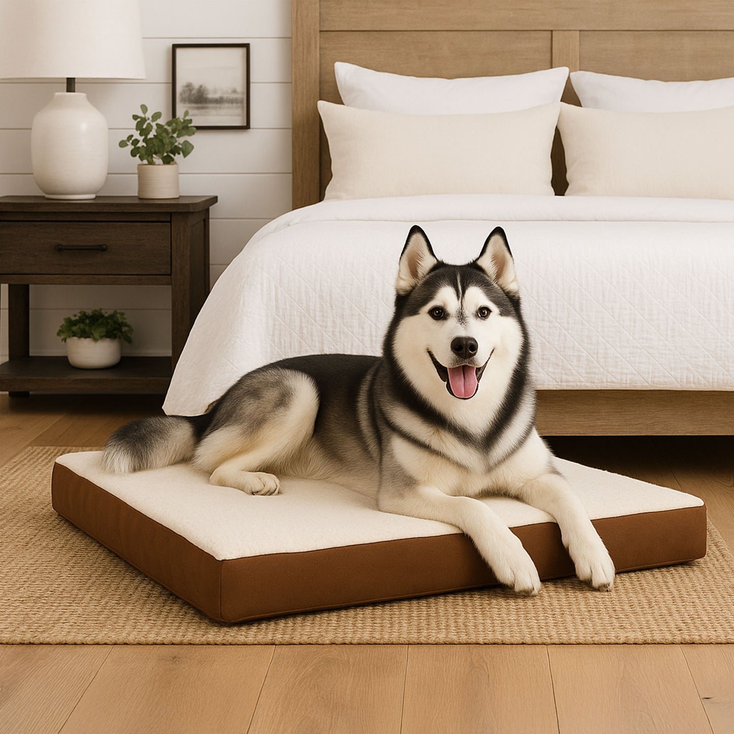 Orthopedic Sherpa Top Pet Bed