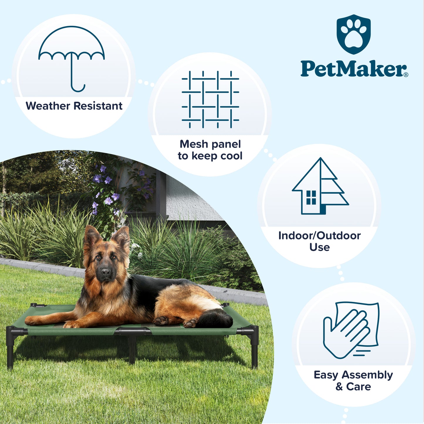 Elevated Pet Bed W/ Non-Slip Feet