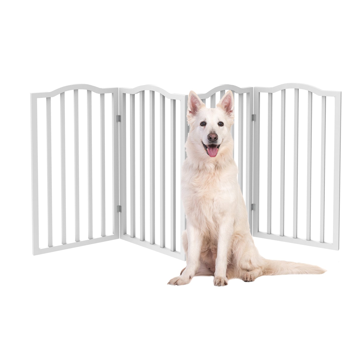 PETMAKER 4-Panel Indoor Foldable Pet Gate, White