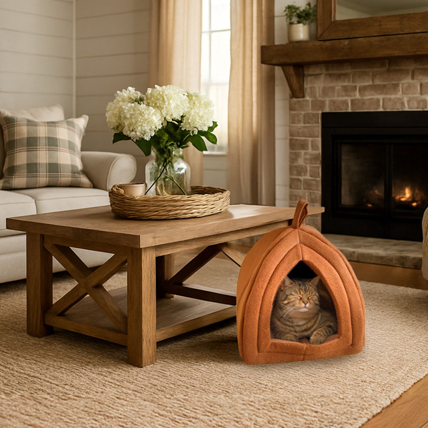 PETMAKER Cat House for Small Animals, Brown