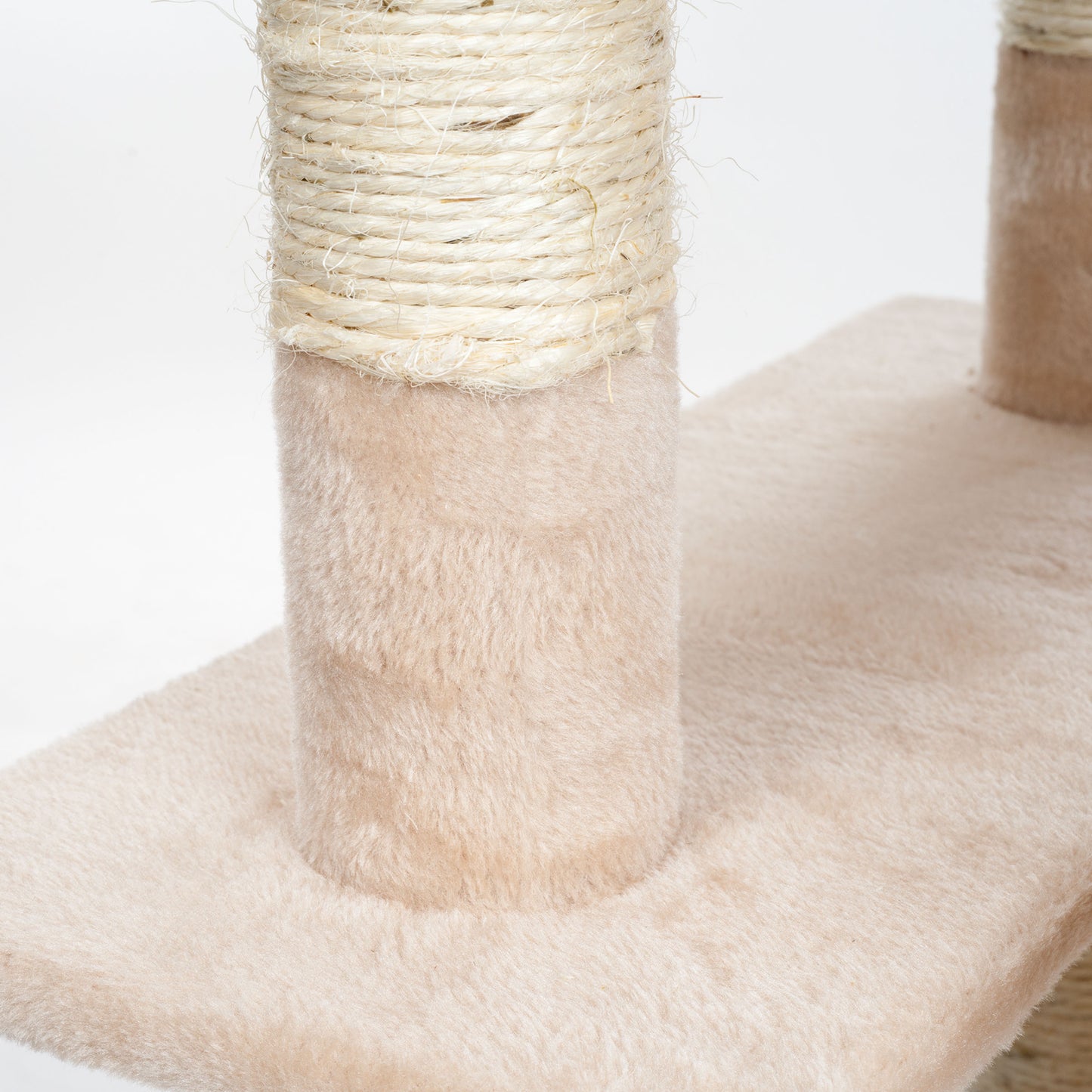 Pet Adobe 5.5FT Cat Tree with Scratch Posts, Beige