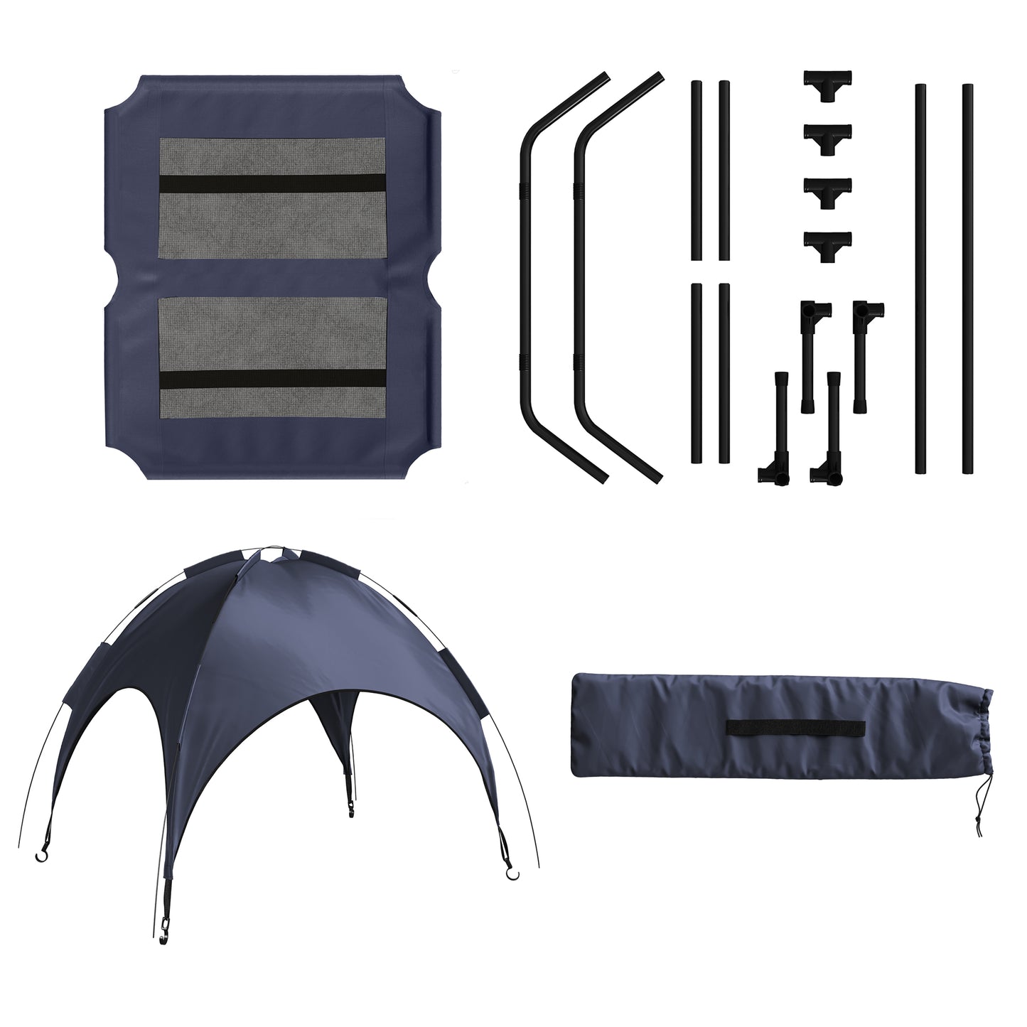 Elevated Dog Bed with Canopy