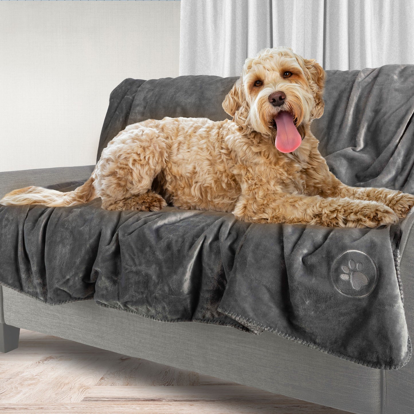 PETMAKER 60x70-Inch Waterproof Dog Blanket, Gray