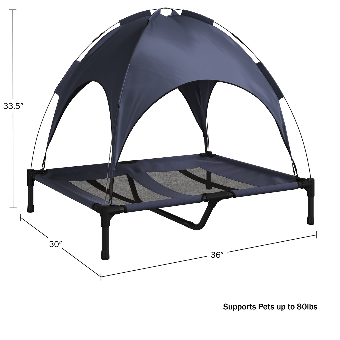 Elevated Dog Bed with Canopy