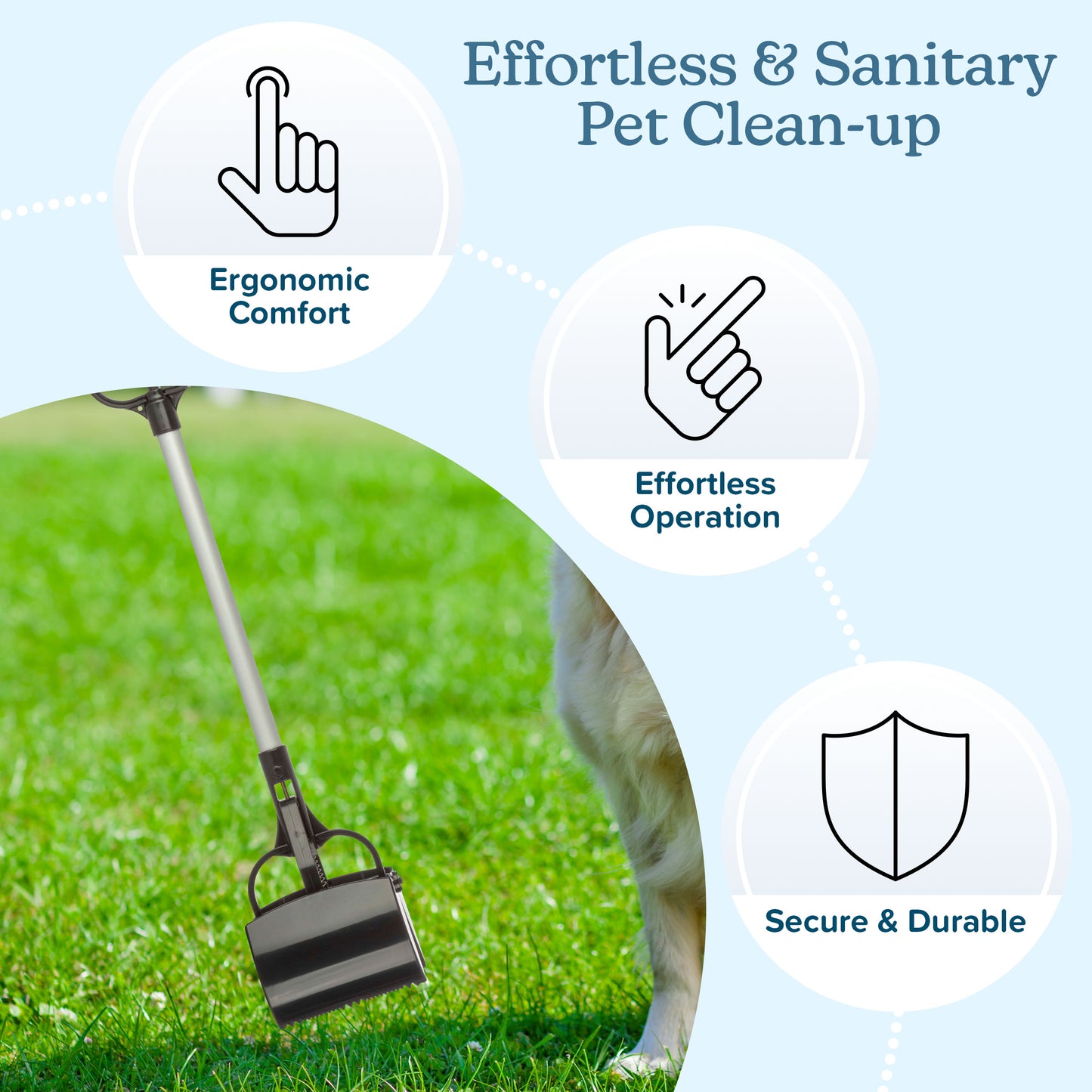 Pet Pooper Scooper with Long Handle