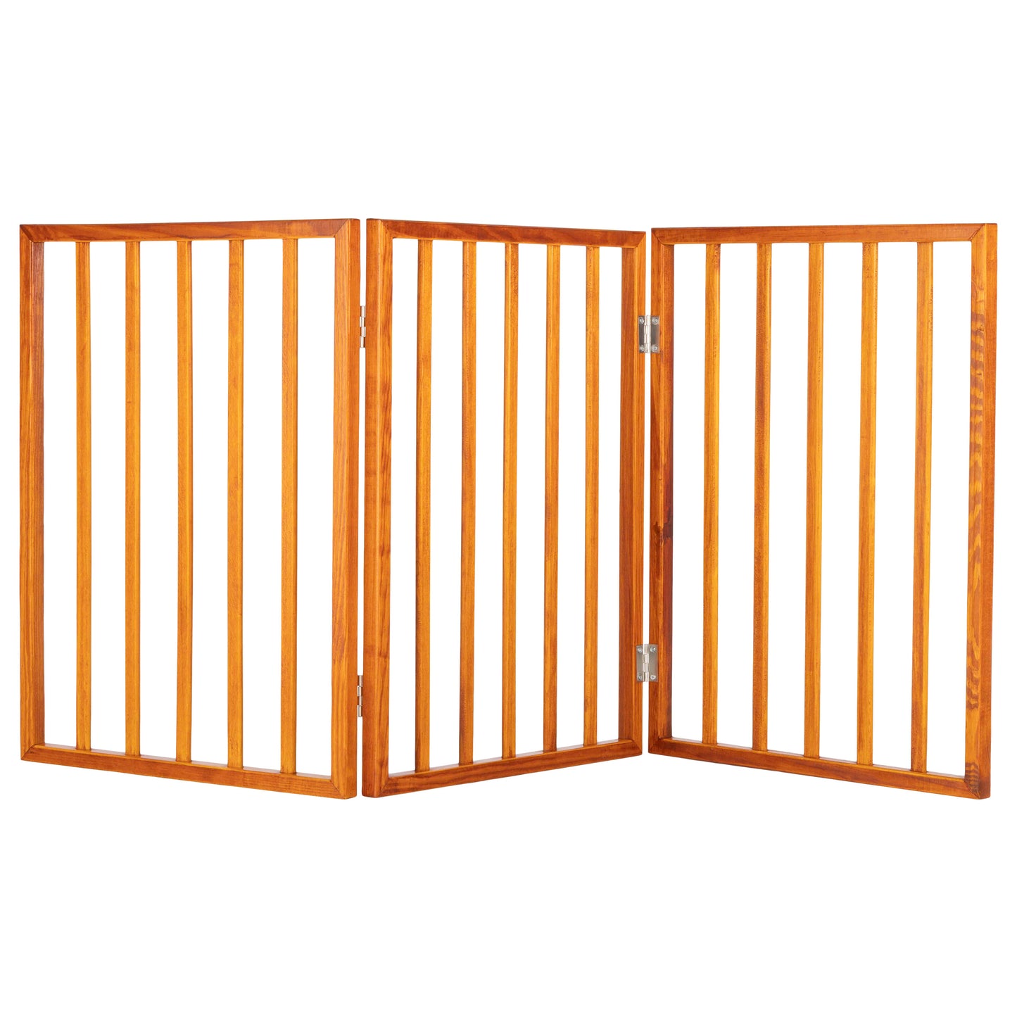 PETMAKER 3-Panel Foldable Pet Gate, Mahogany
