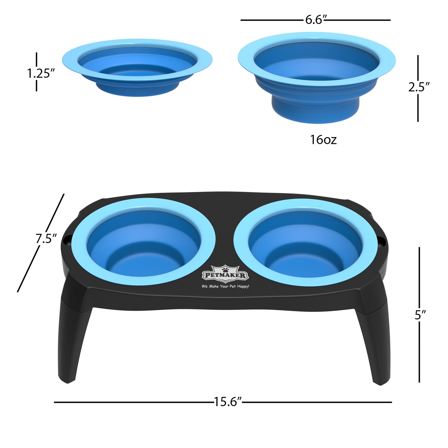 Elevated Pet Bowls with Stand
