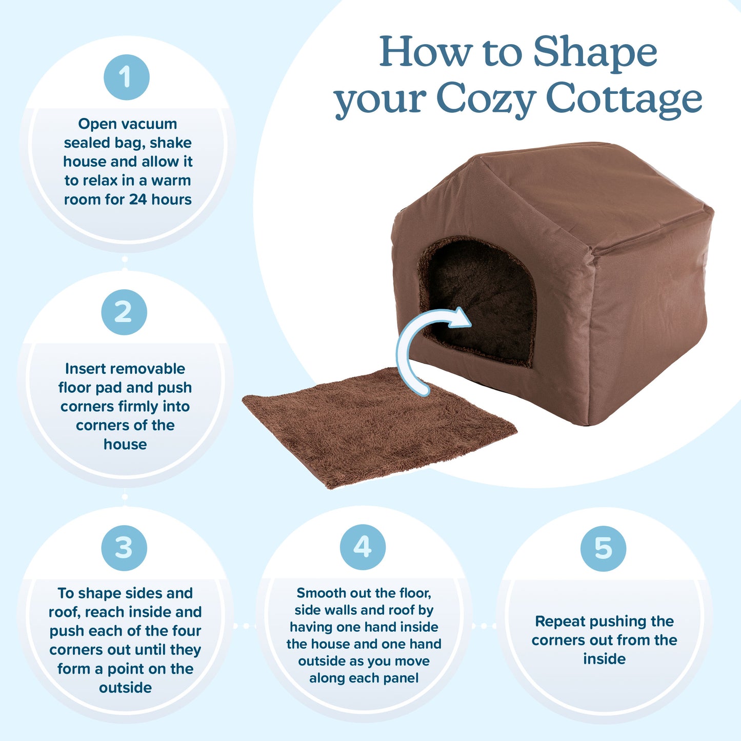 PETMAKER Indoor Dog House for Small Pets, Brown