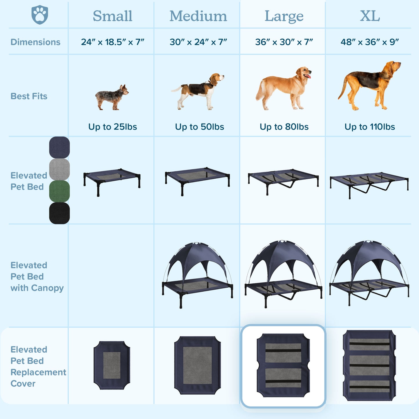 Elevated Dog Bed cover