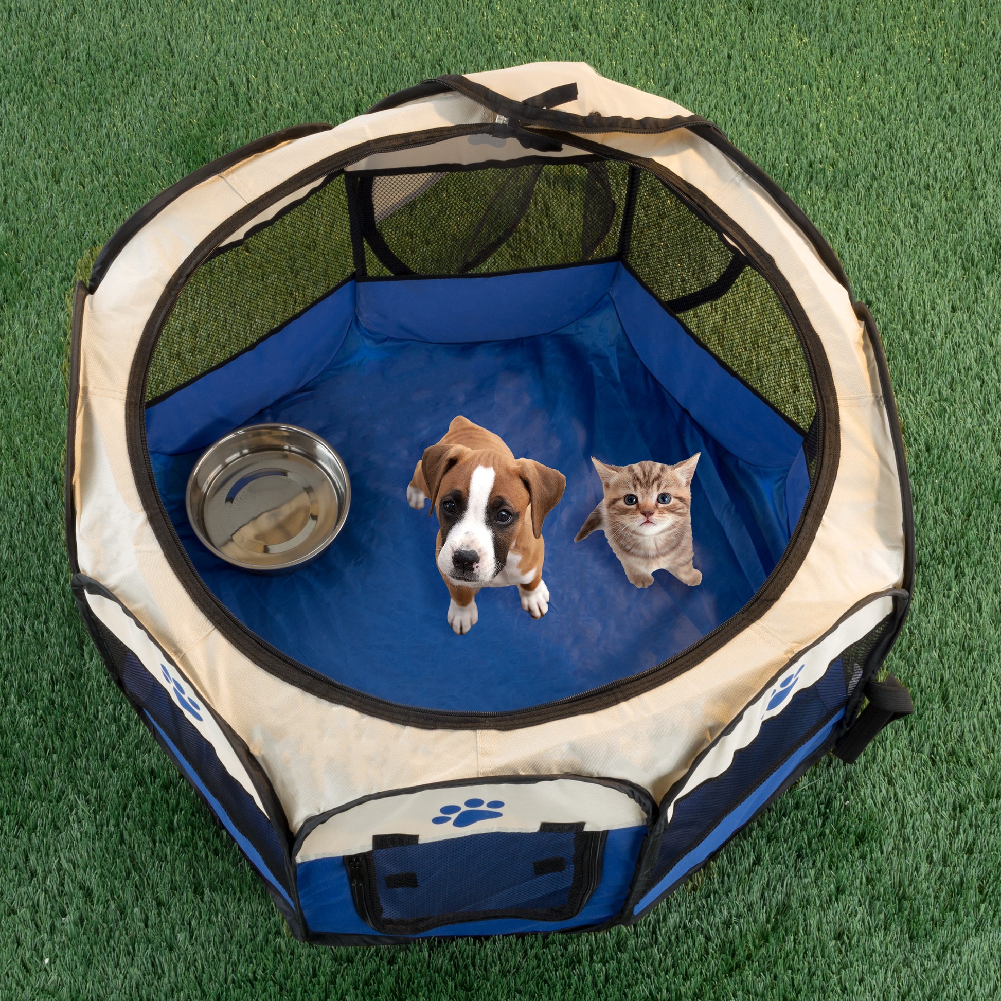 pop up pet tent PETMAKER Pop-Up Dog Playpen and Cat Tent