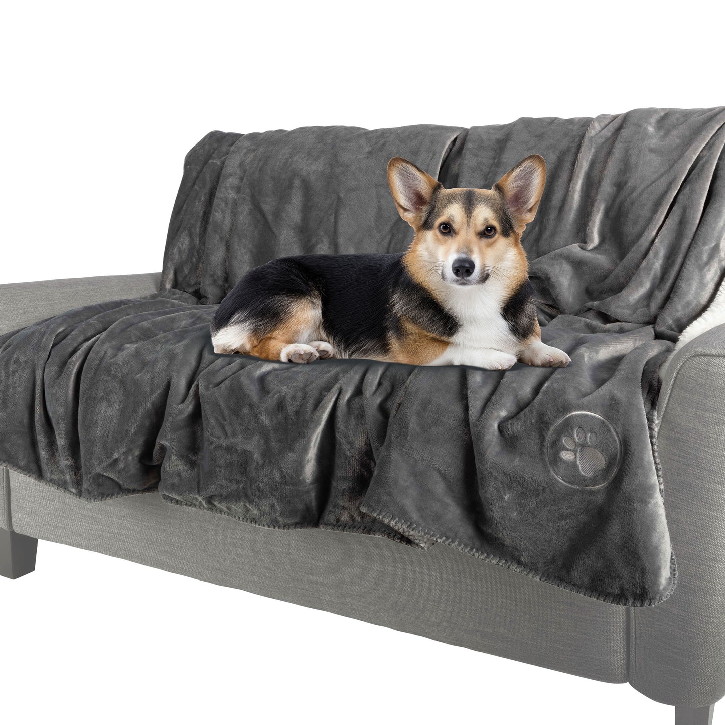 PETMAKER 50x60-Inch Waterproof Dog Blanket, Gray