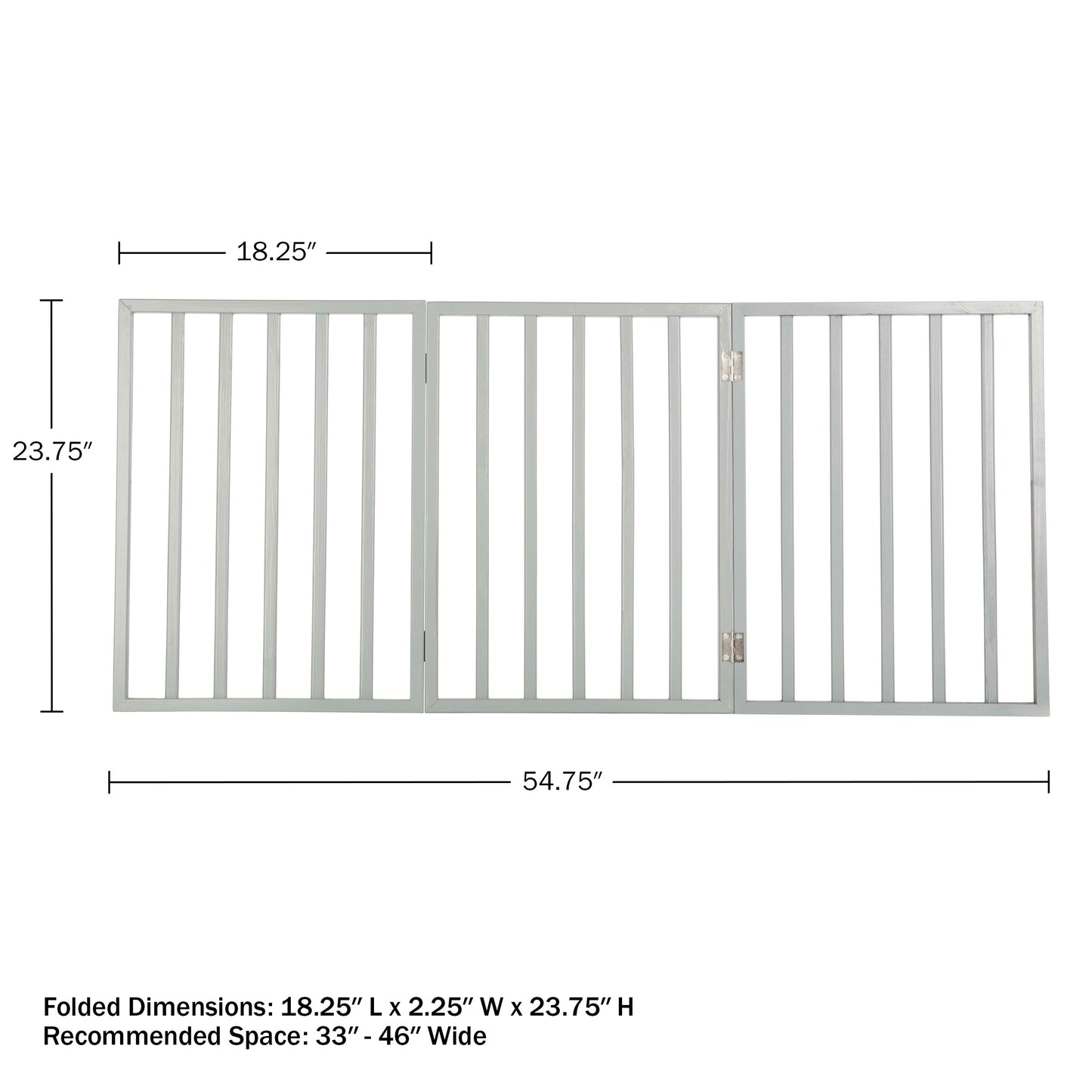 PETMAKER 3-Panel Indoor Foldable Pet Gate, Gray