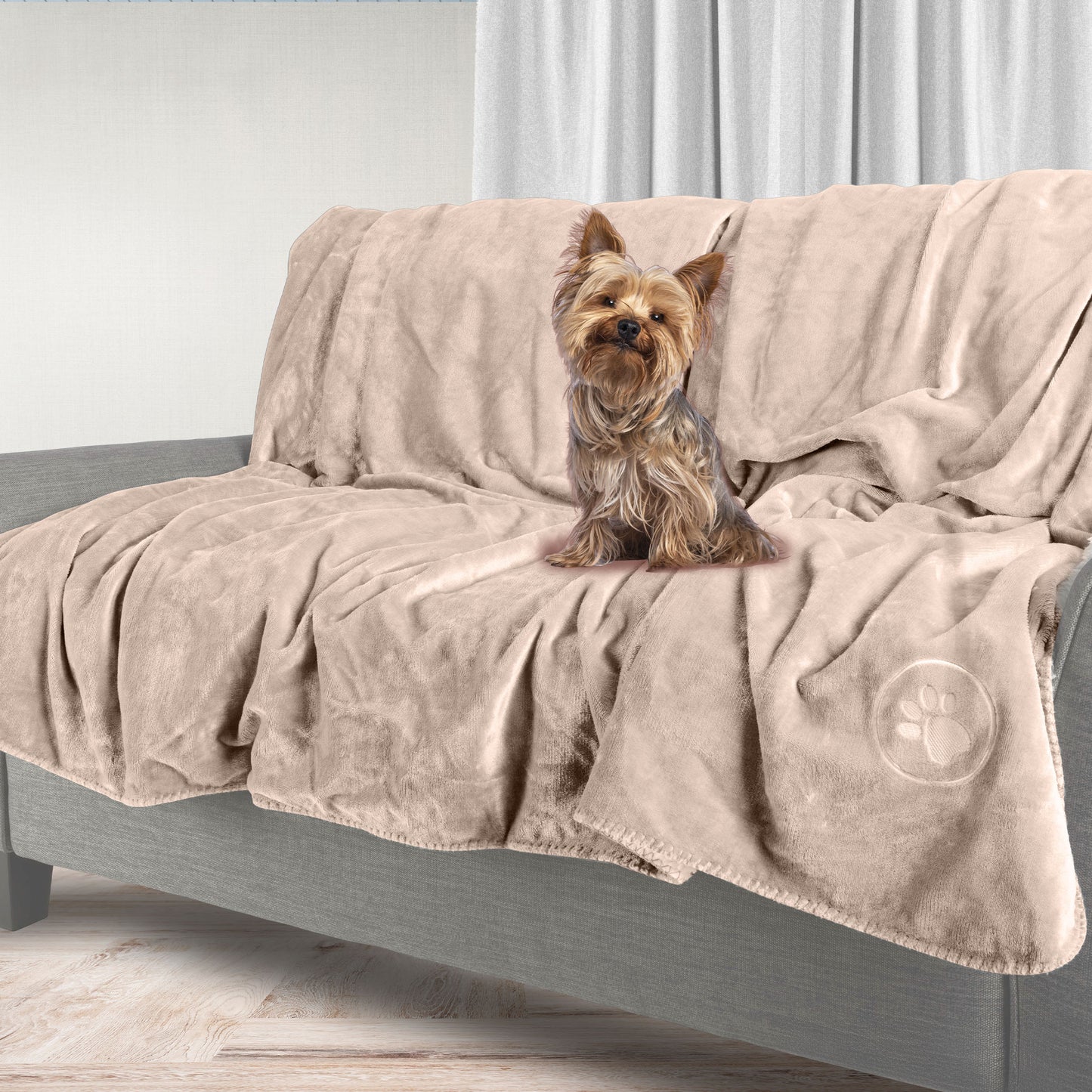 PETMAKER 30x40-Inch Waterproof Dog Blanket, Tan