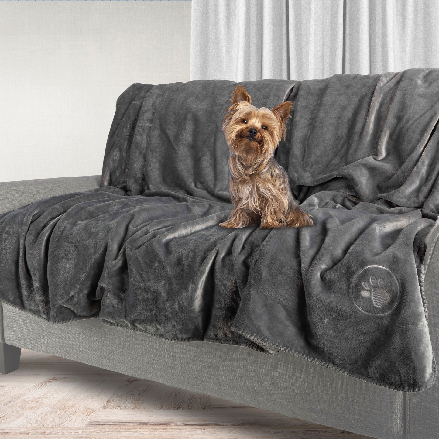 PETMAKER 30x40-Inch Waterproof Dog Blanket, Gray