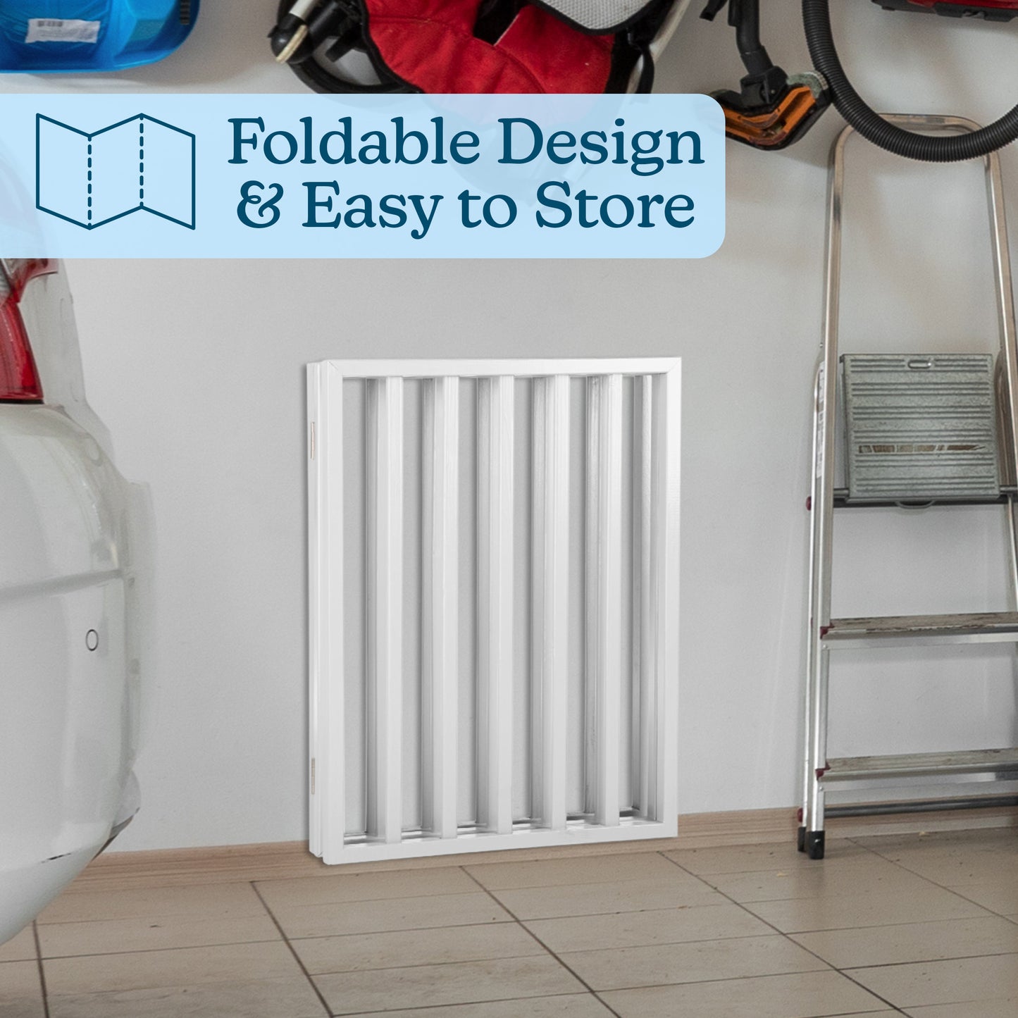 PETMAKER 3-Panel Indoor Foldable Pet Gate, White