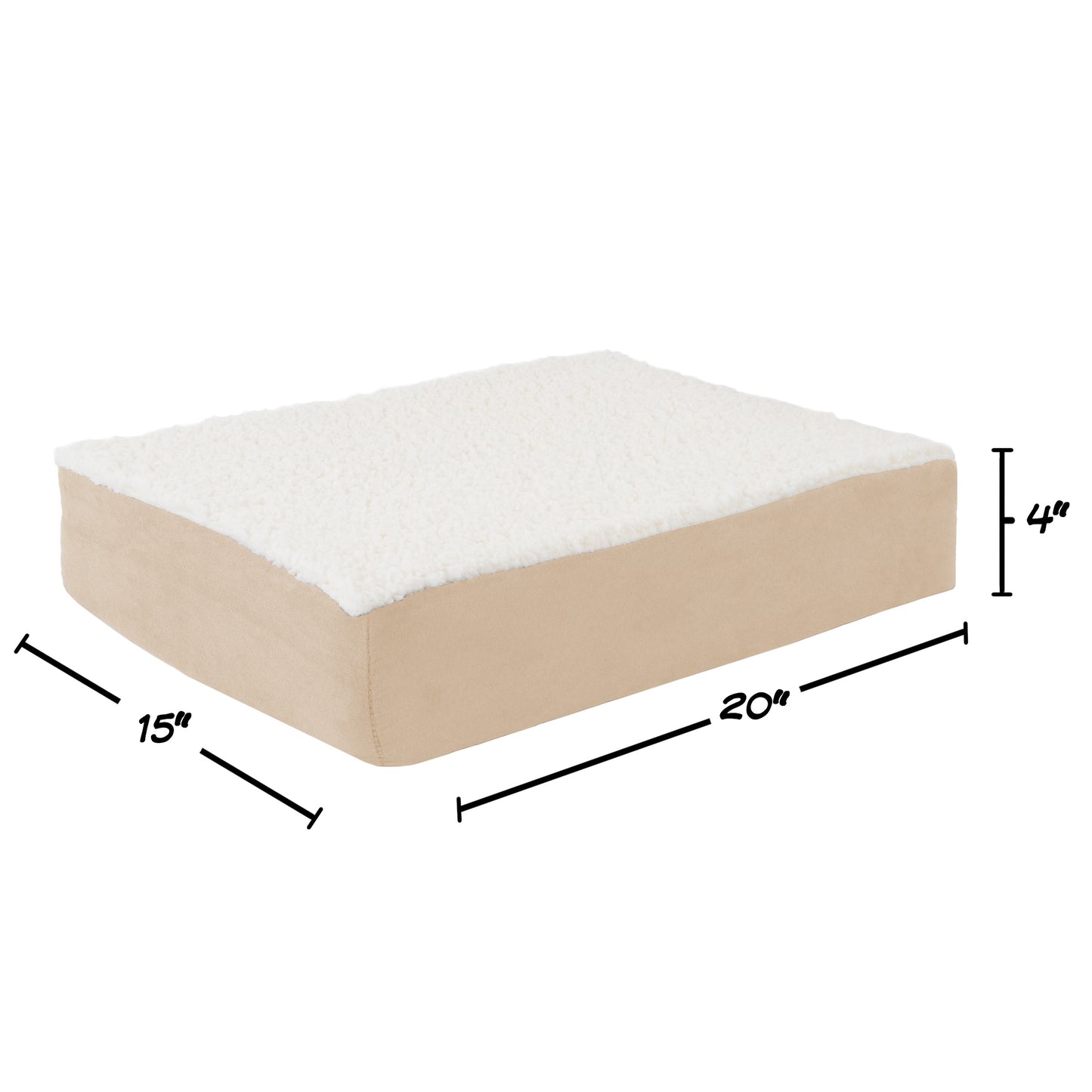 Orthopedic Sherpa Top Pet Bed