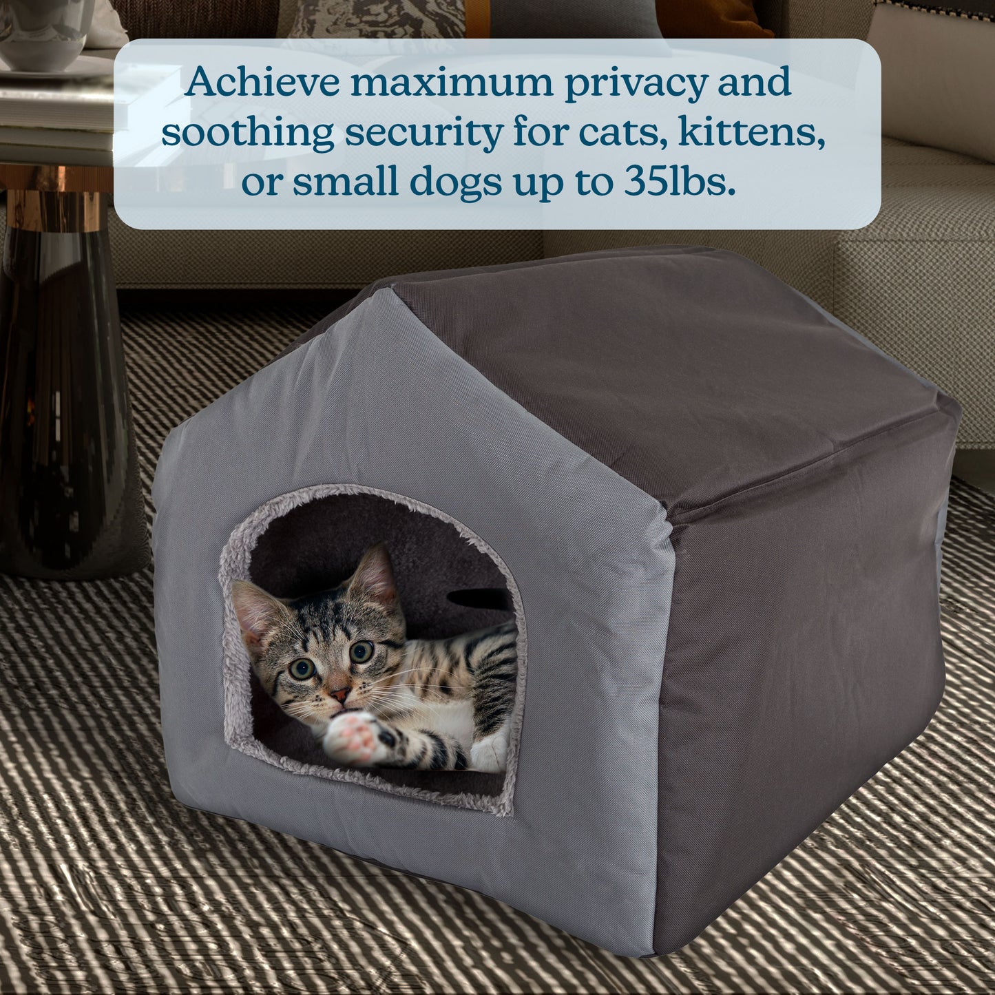 PETMAKER Indoor Dog House for Small Pets, Gray