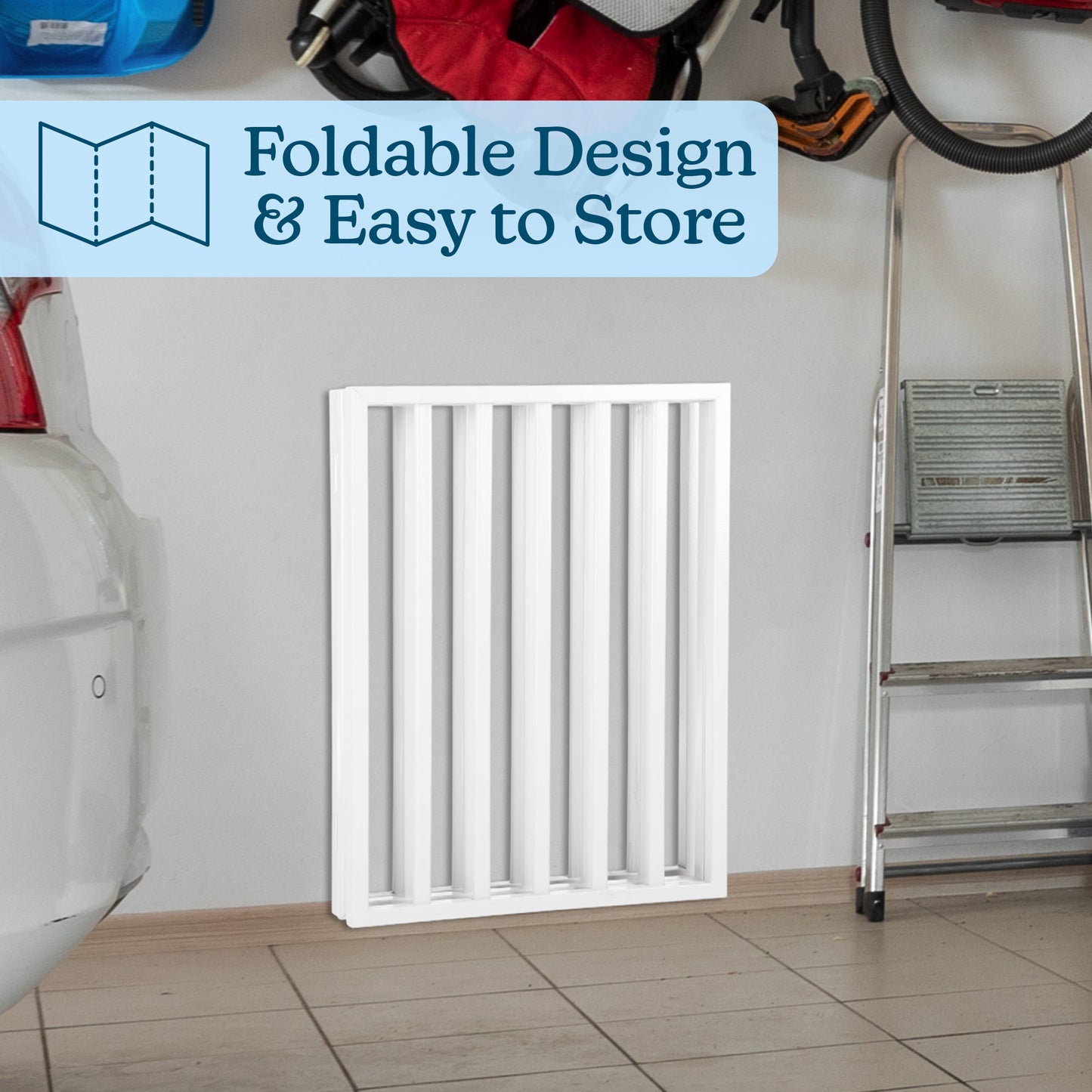 PETMAKER 3-Panel Indoor Foldable Pet Gate, White