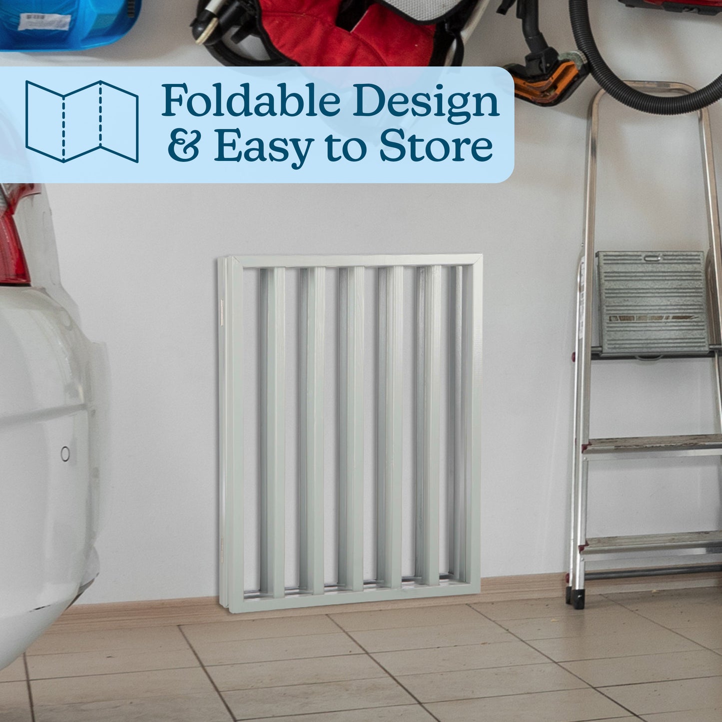 PETMAKER 3-Panel Indoor Foldable Pet Gate, Gray