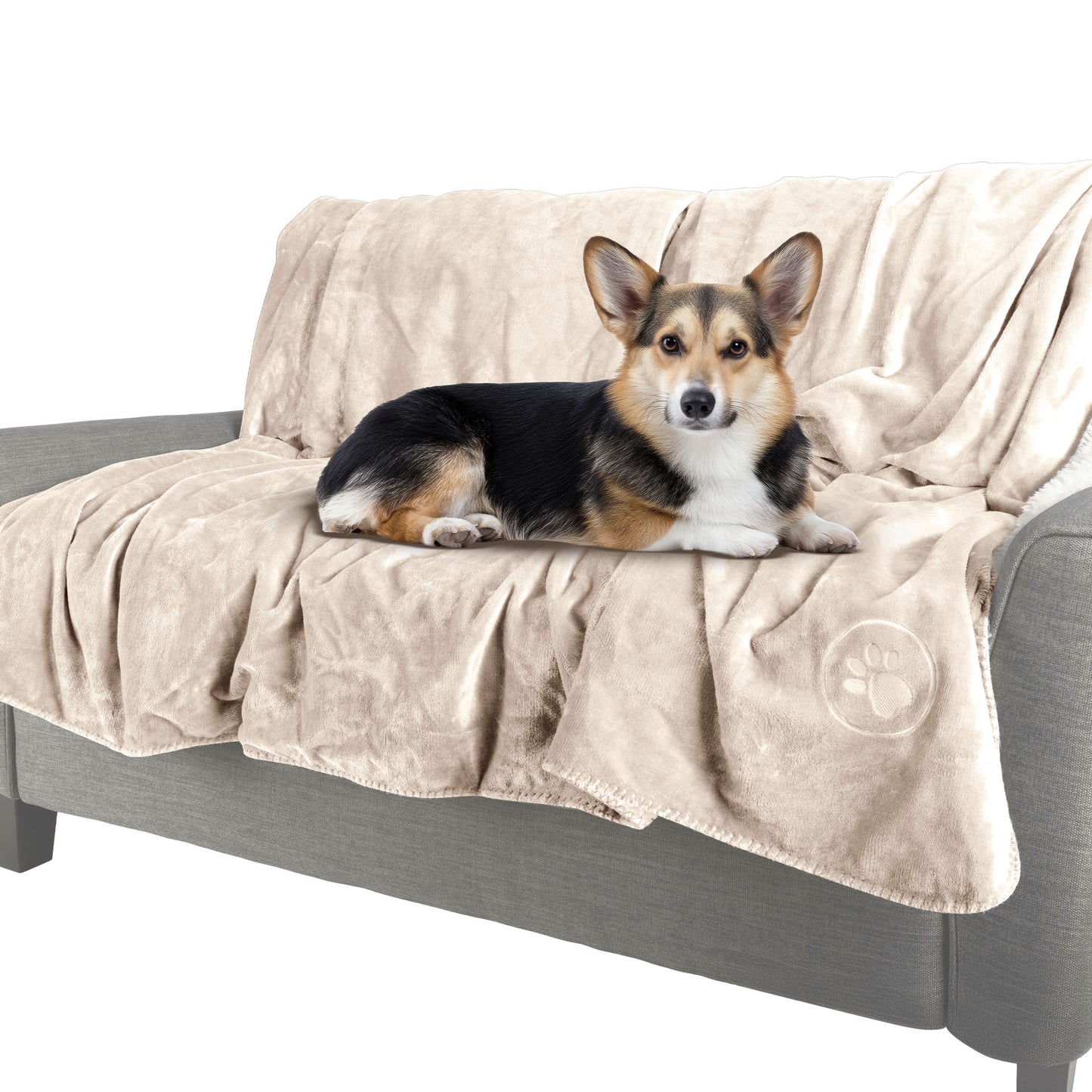 PETMAKER 50x60-Inch Waterproof Dog Blanket, Cream