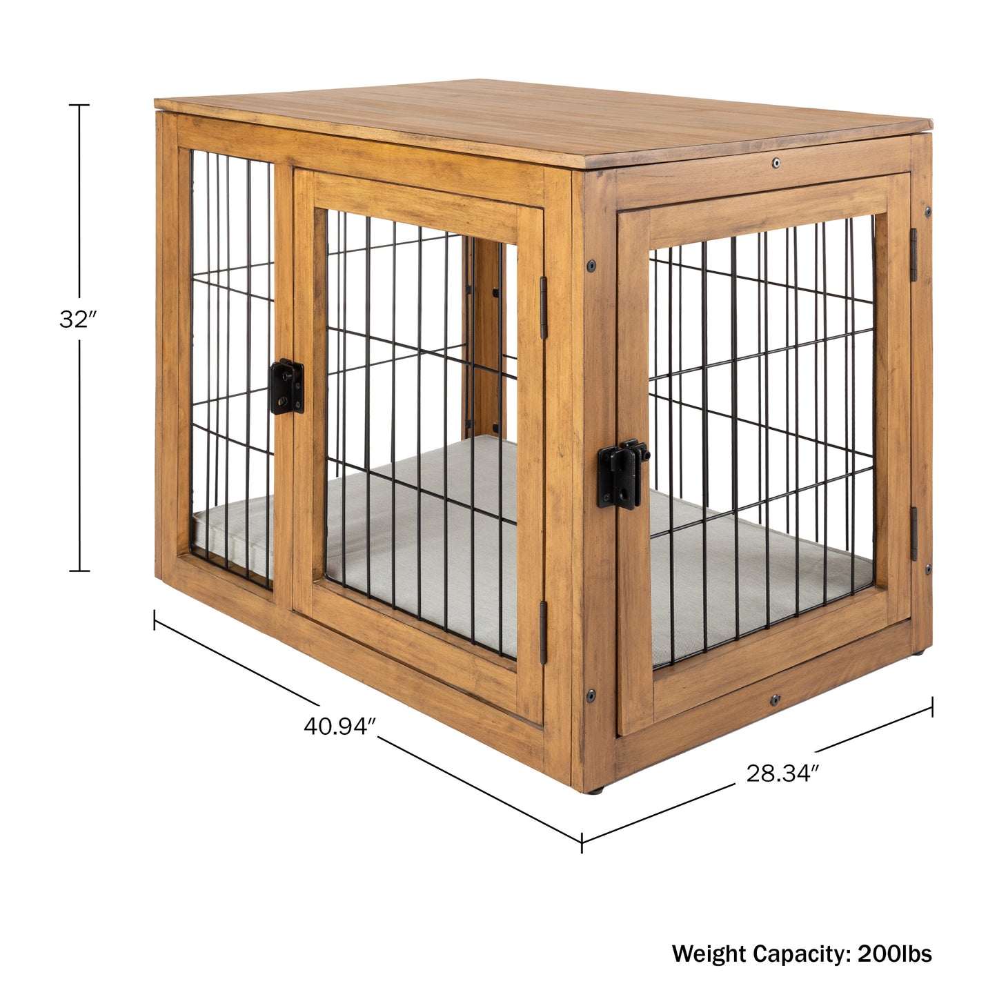 Furniture-Style Dog Crate, Natural