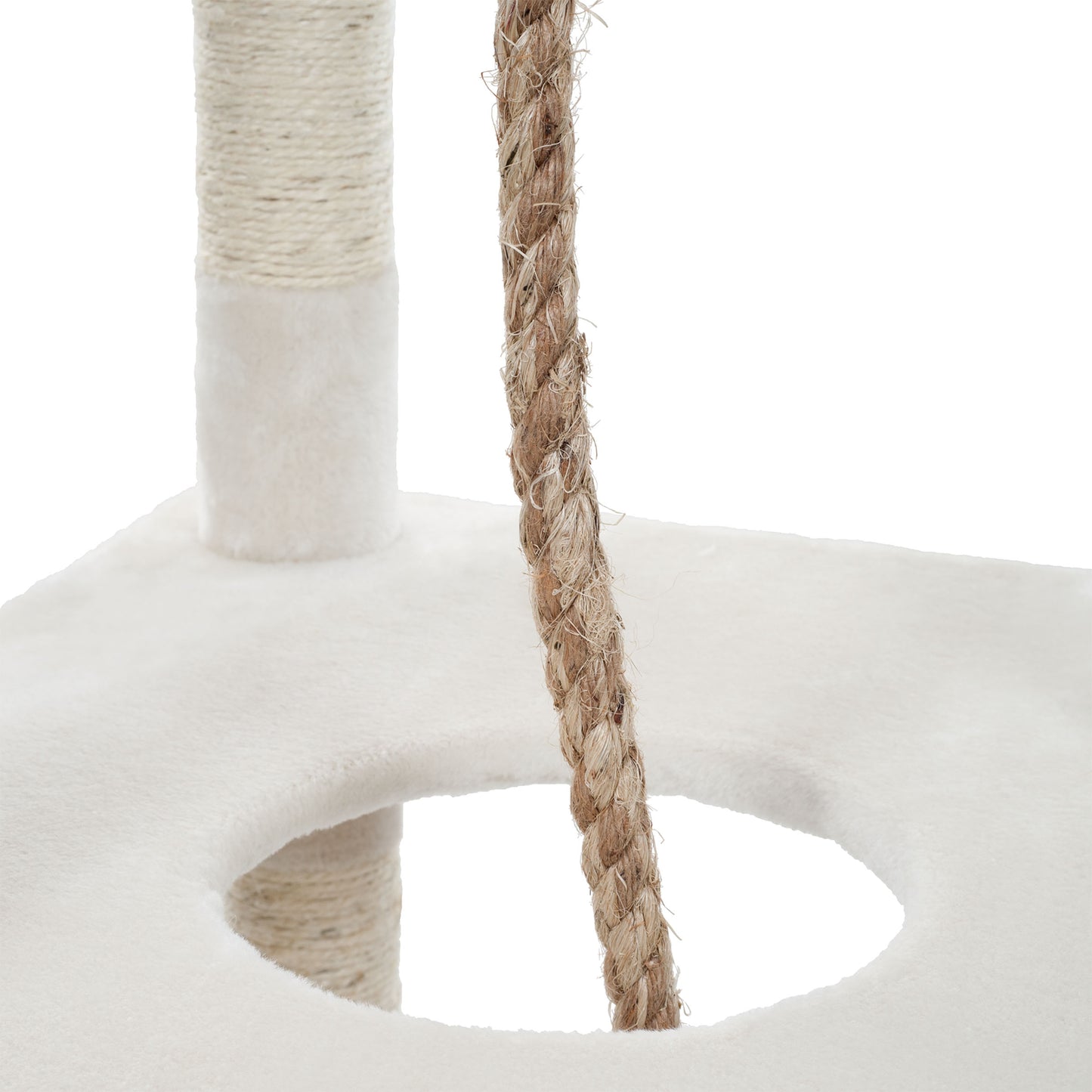 PETMAKER 6FT Cat Tree with Scratch Posts, Ivory