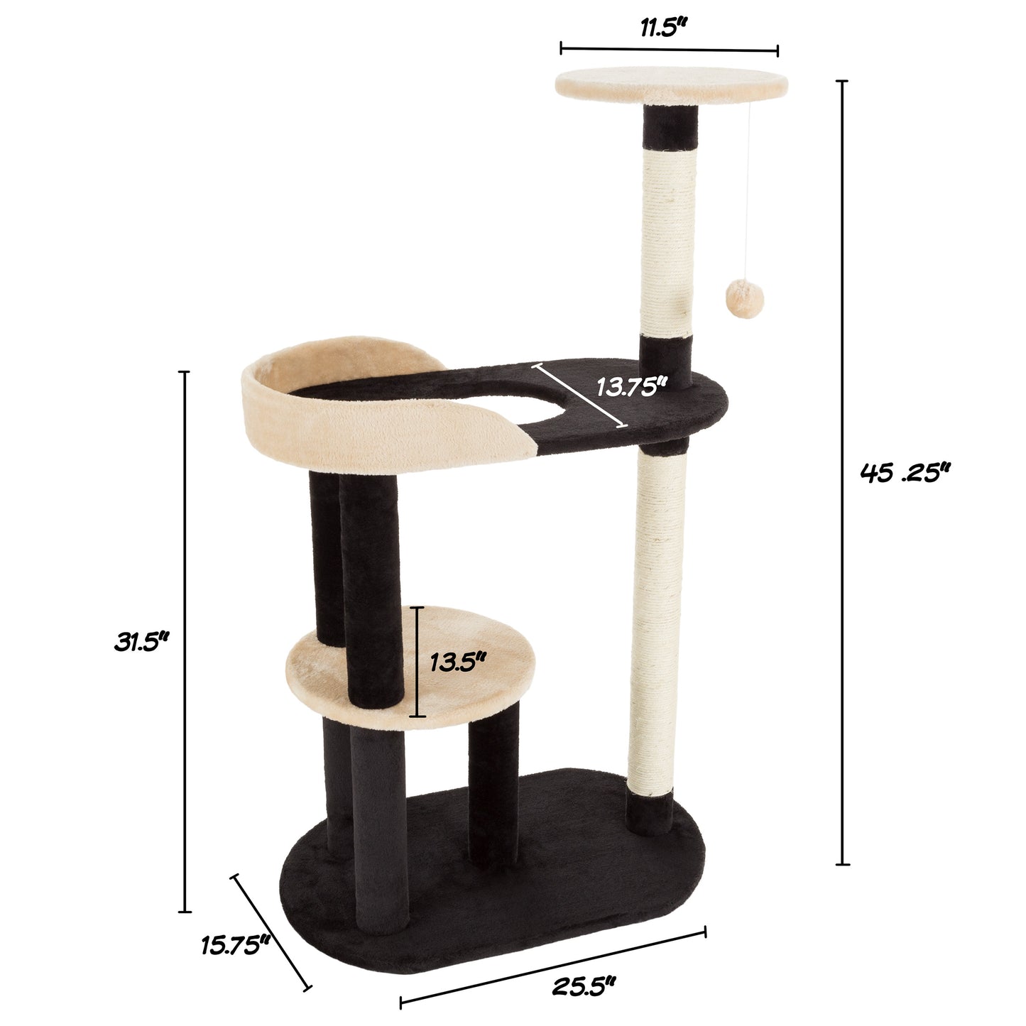 3-Tier Indoor Cat Scratching Post