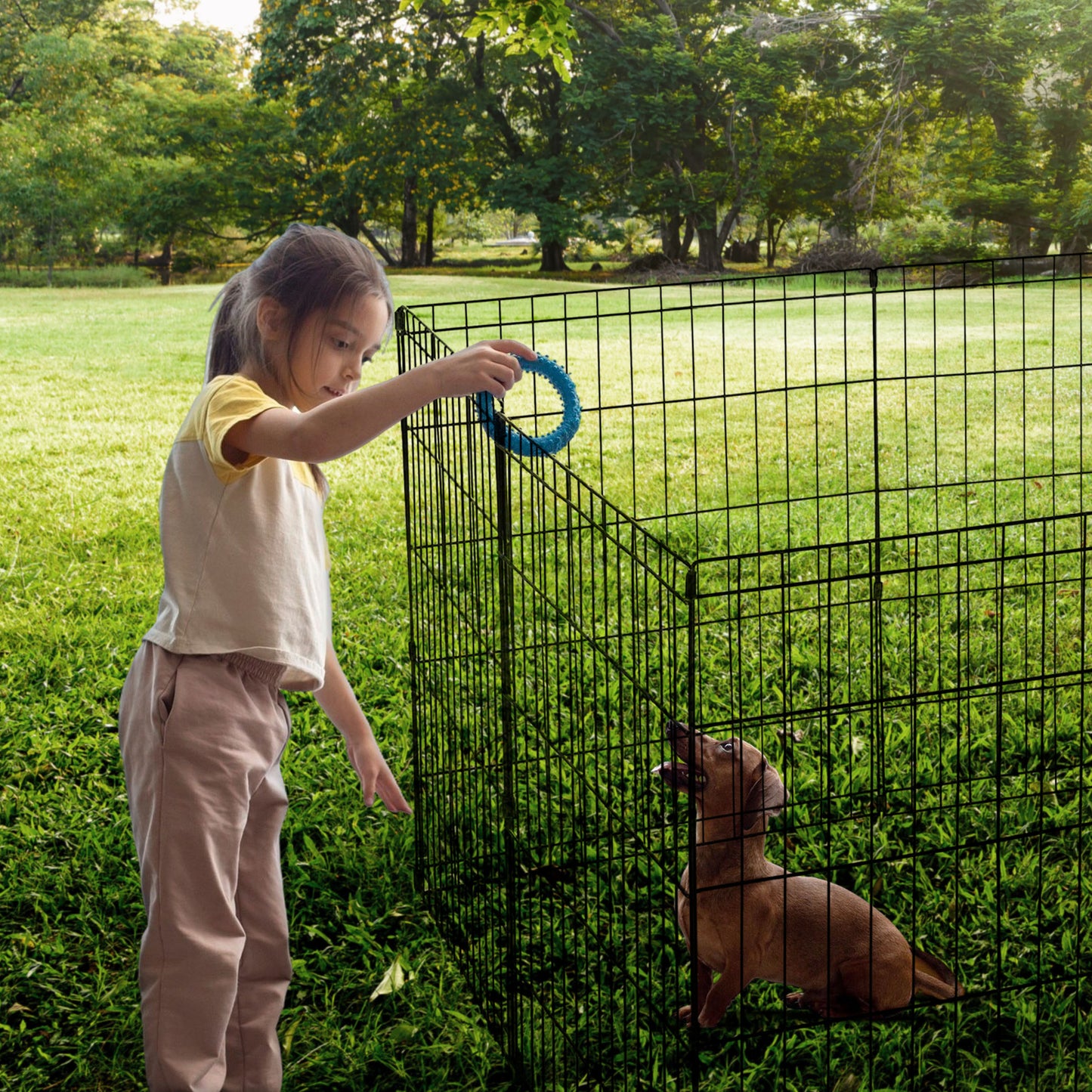 PETMAKER Indoor/Outdoor Foldable Dog Playpen