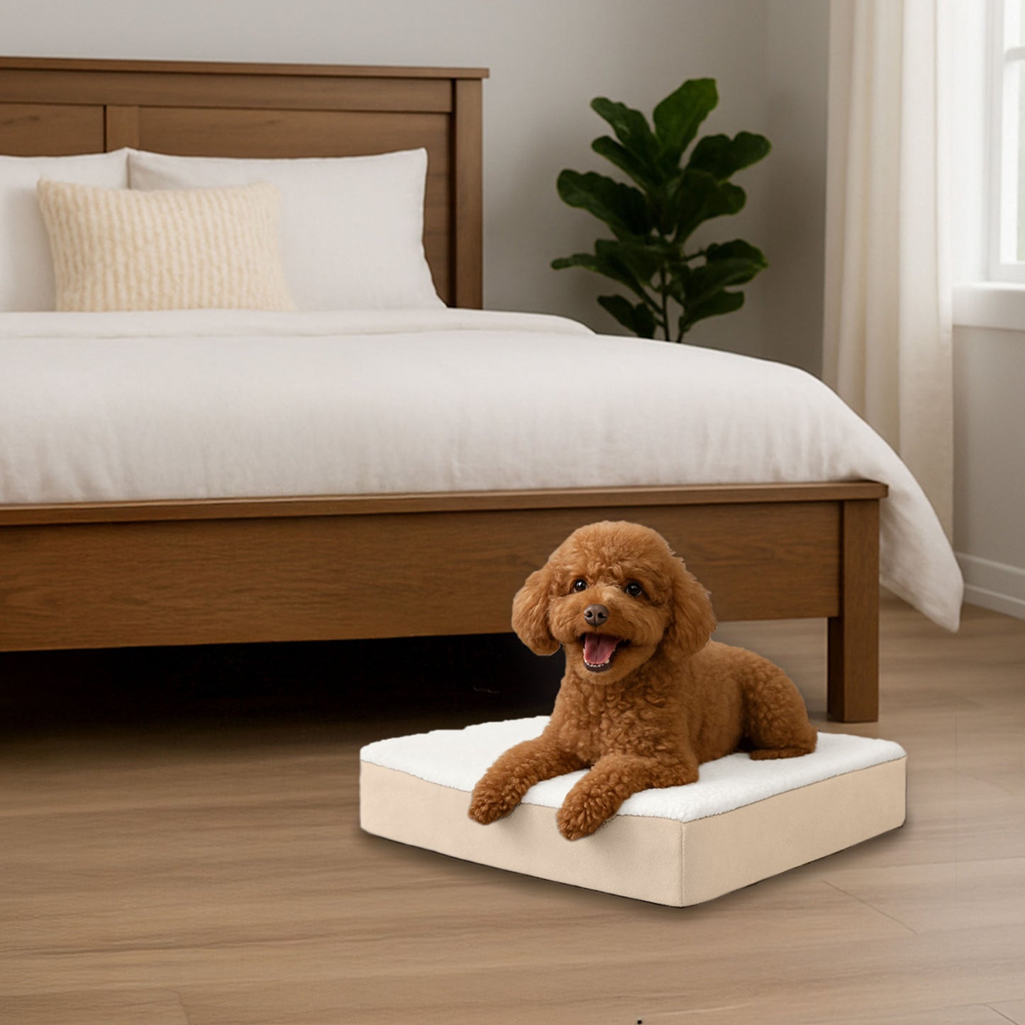 Orthopedic Sherpa Top Pet Bed