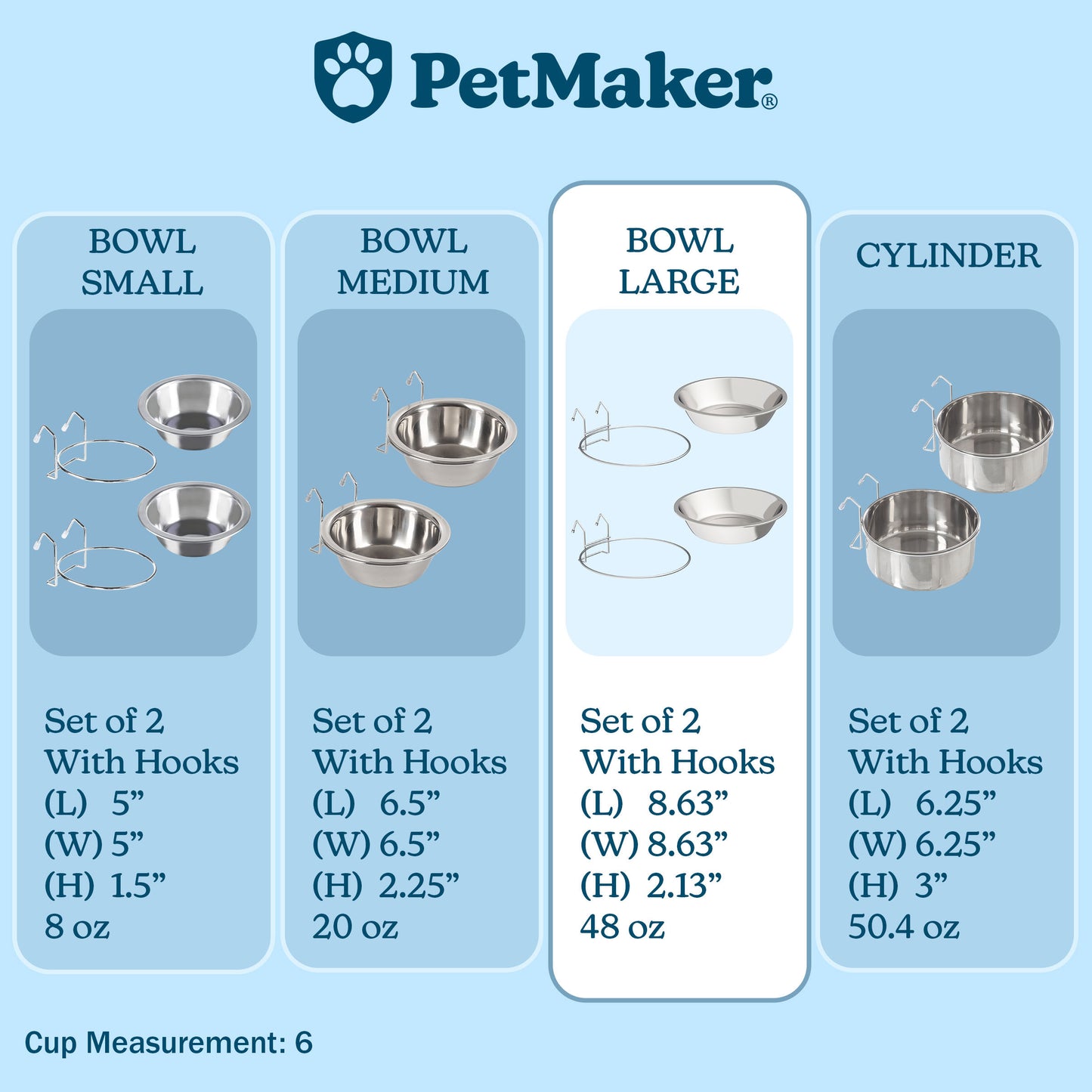 Stainless-Steel Hanging Dog Bowl Set