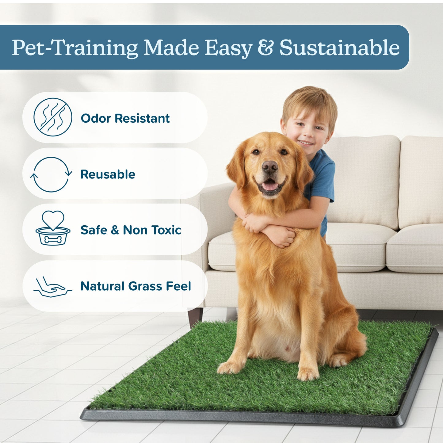 Set of 3 Replacement Turf Grass Pee Pads
